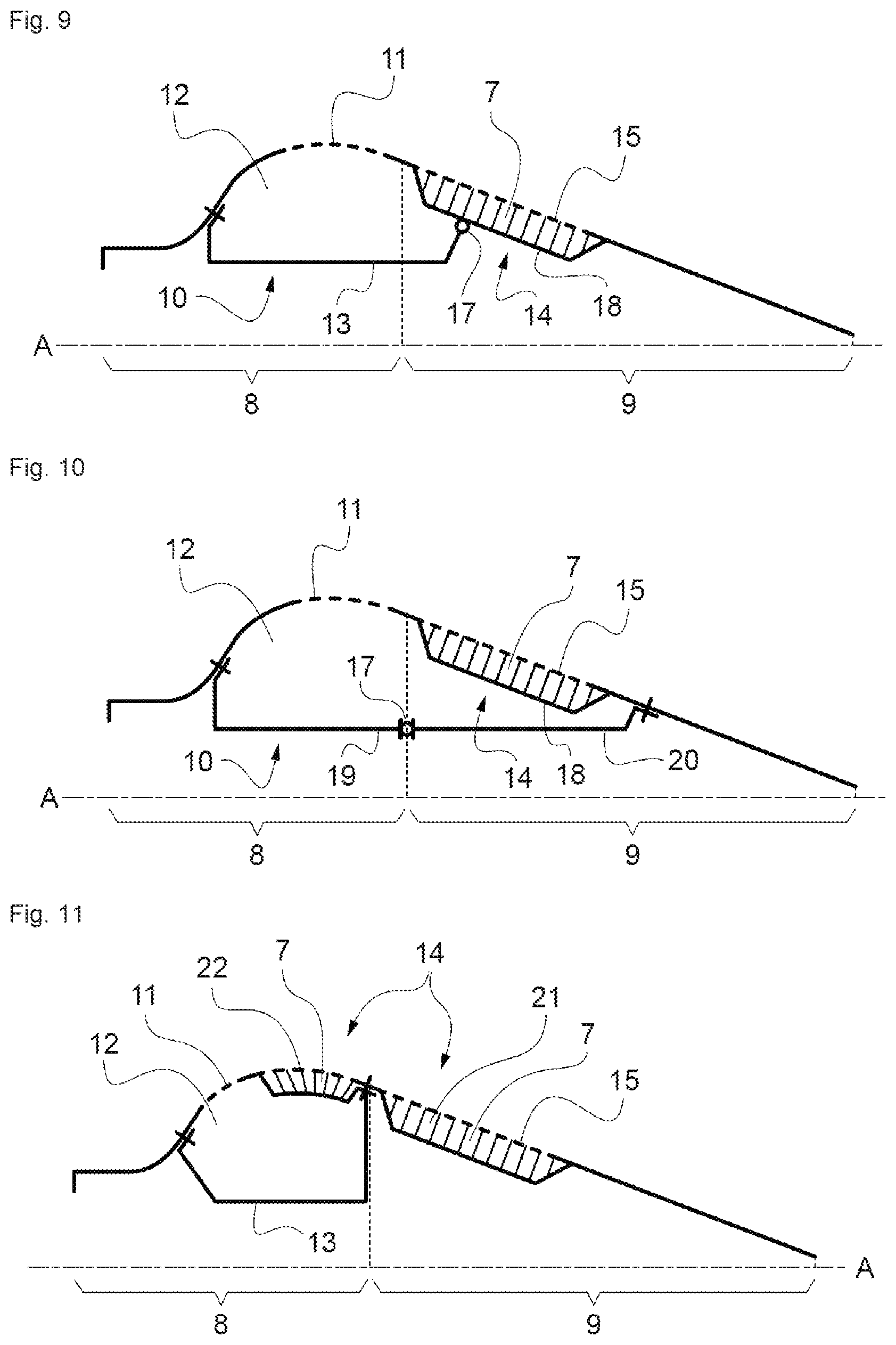 Patent US12104557 Figure 4 – Output cone of an aircraft propulsive assembly forming an acoustic treatment system with at least two degrees of freedom
