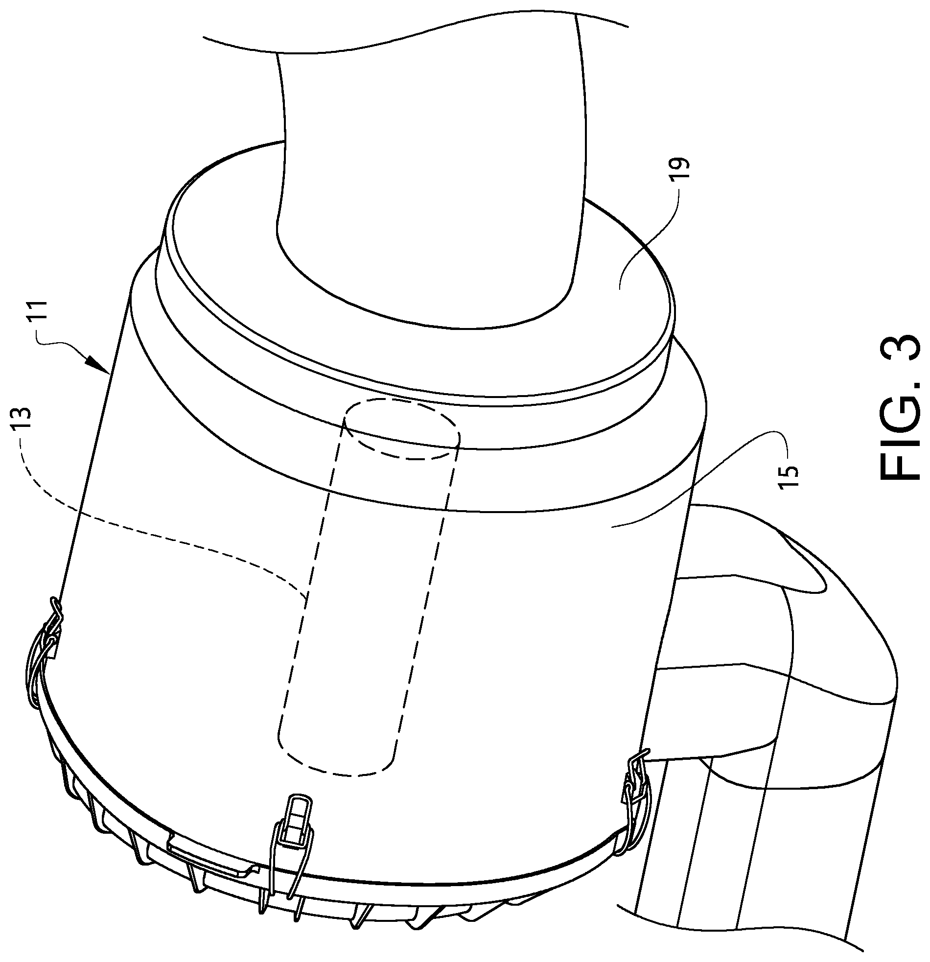 Patent US12104563 Figure 3 – Air cleaner housing for a vehicle