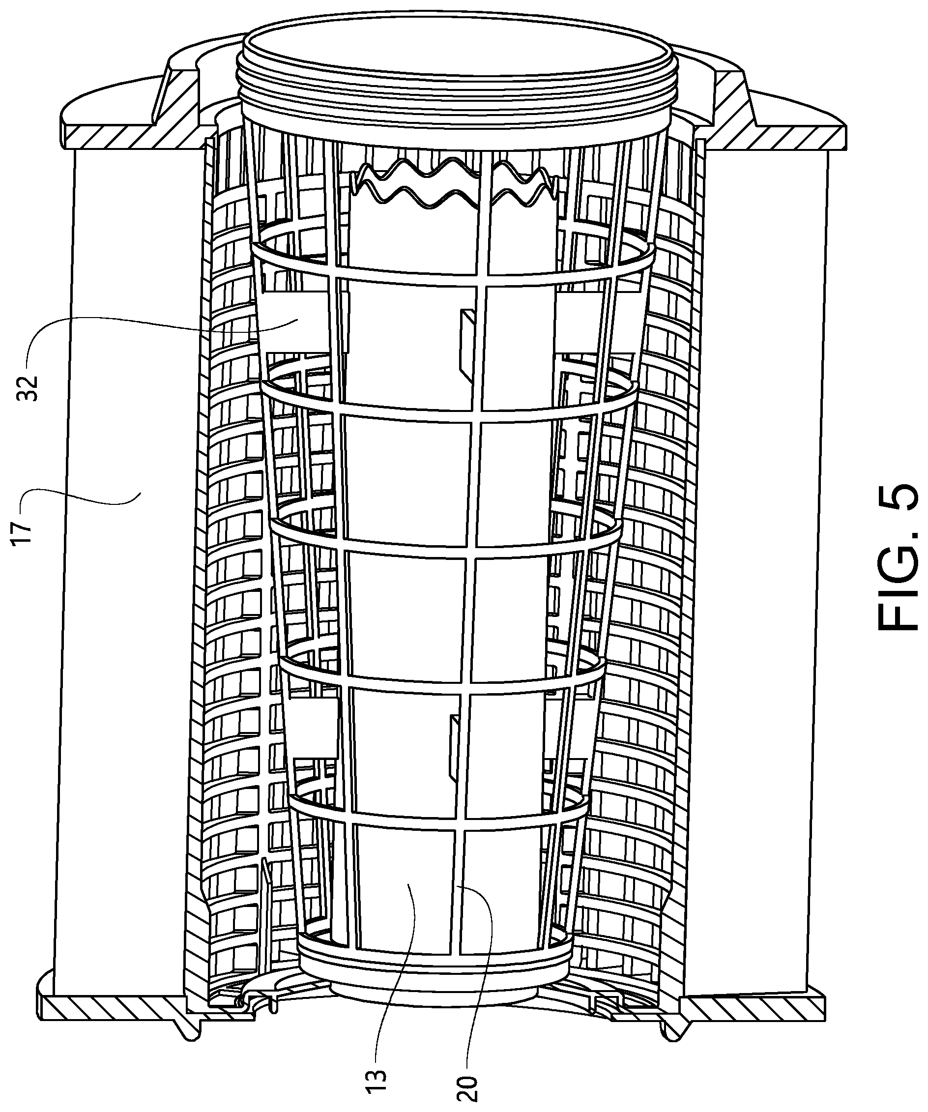 Patent US12104563 Figure 6 – Air cleaner housing for a vehicle