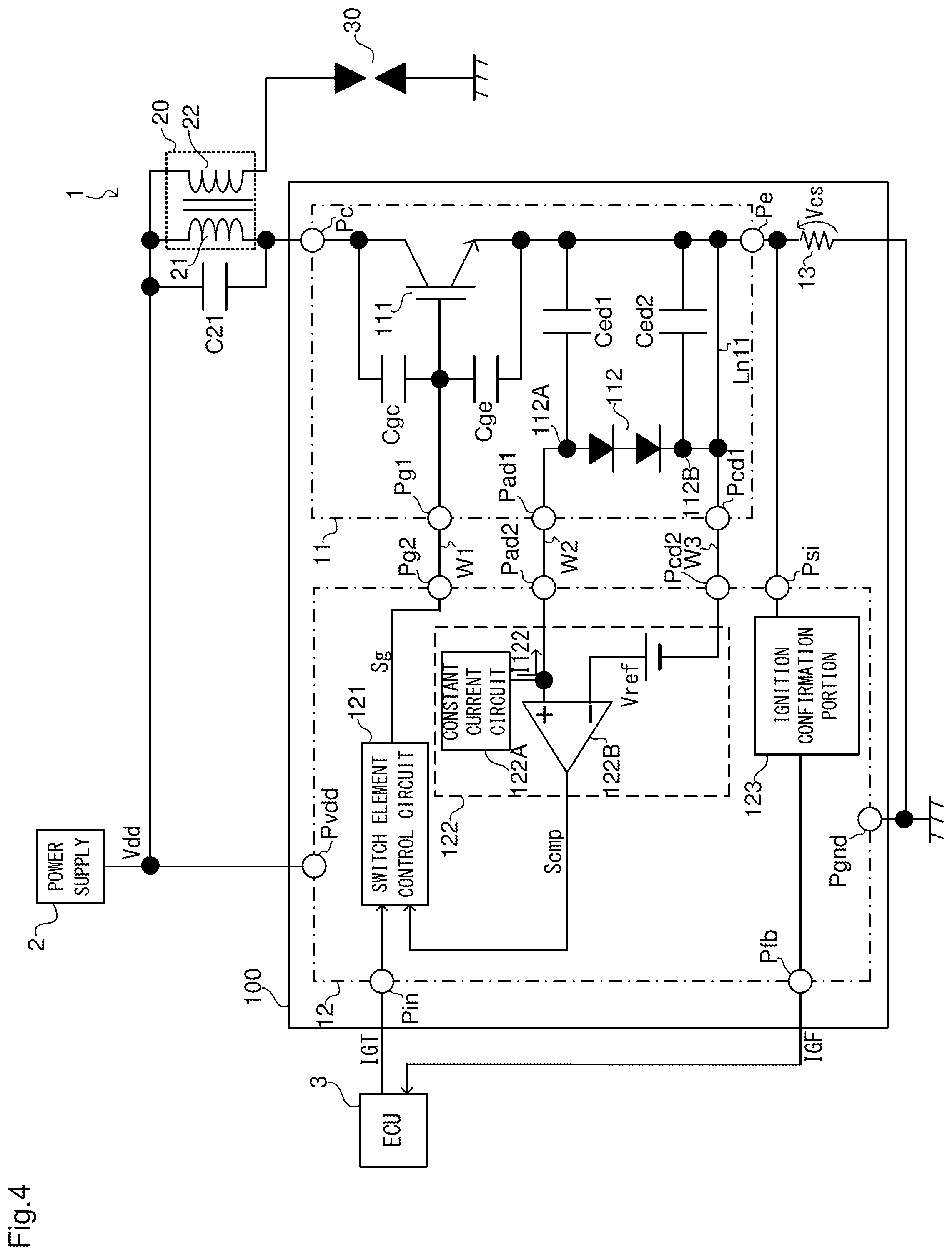 Patent US12104565 Figure 4 – Igniter and engine ignition device