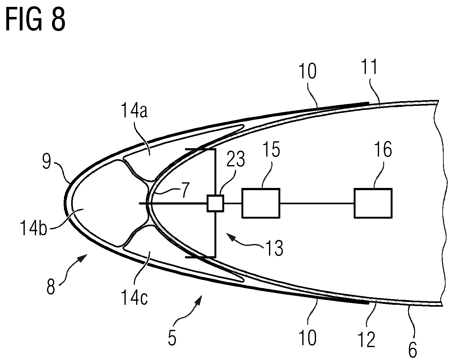 Patent US12104570 Figure 5 – Turbine blade for a wind turbine