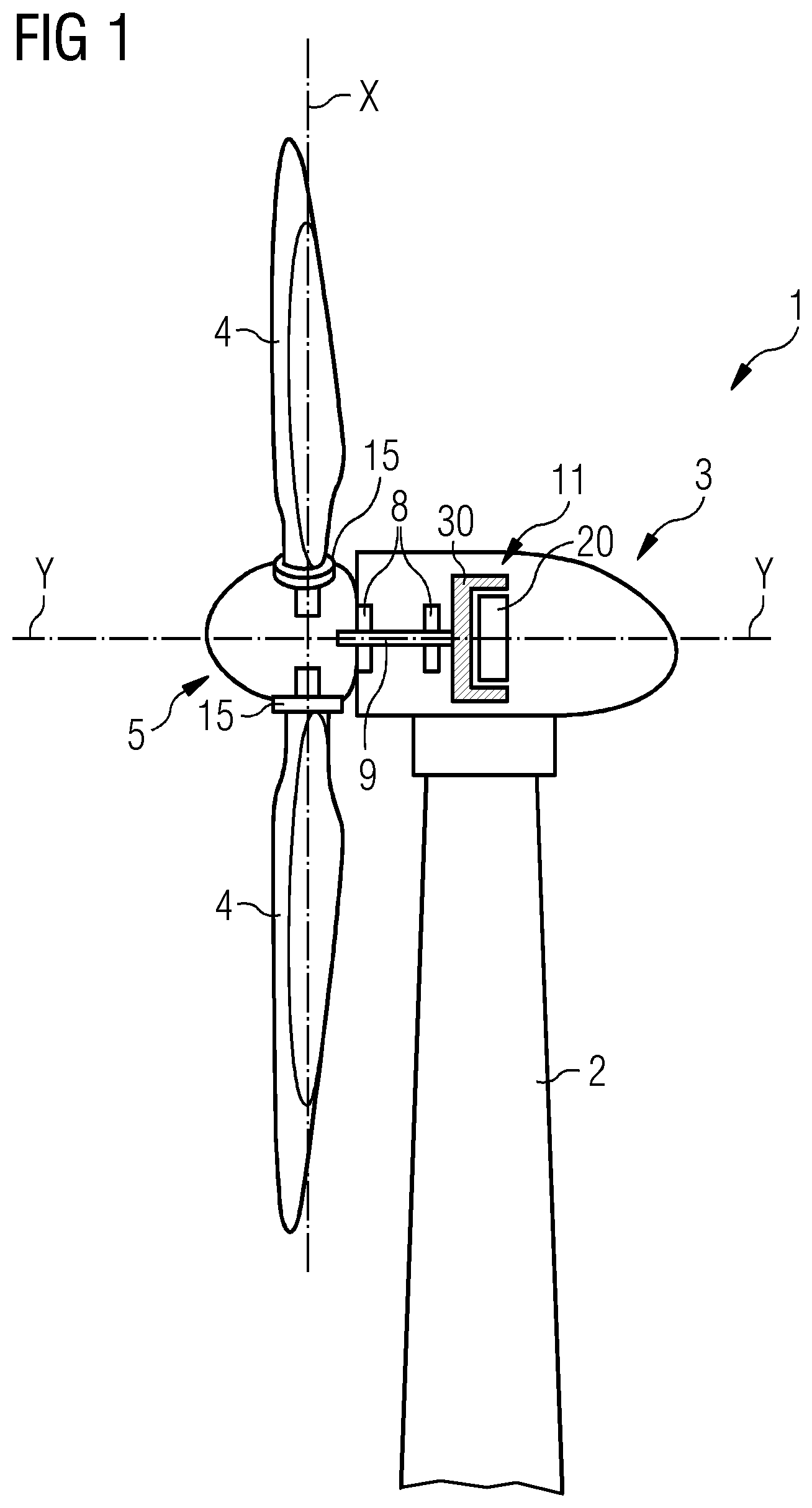 Patent US12104575 Figure 1 – Method of controlling a wind turbine and controller for a wind turbine