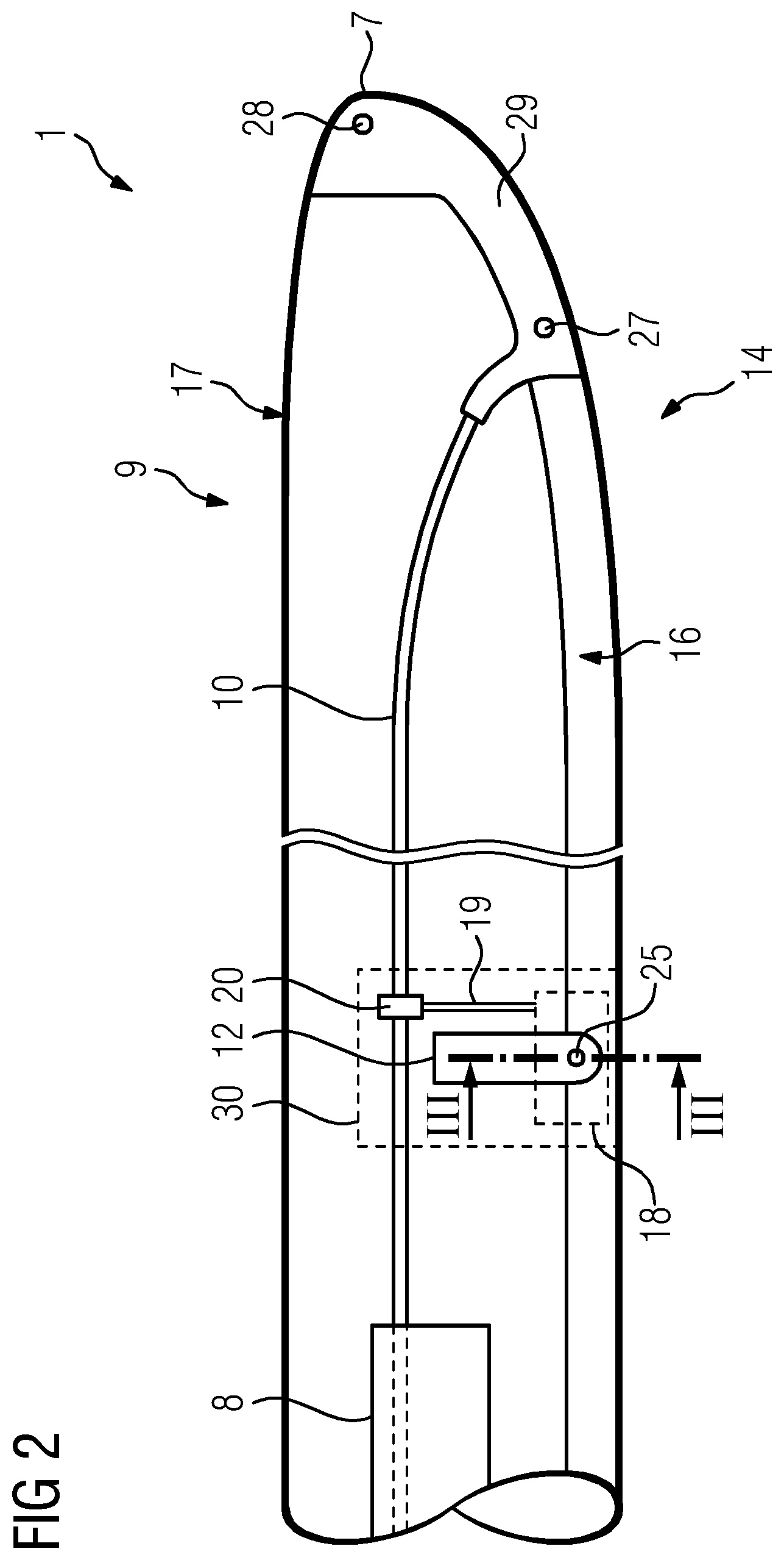 Patent US12104577 Figure 2 – Blade for a wind turbine and wind turbine