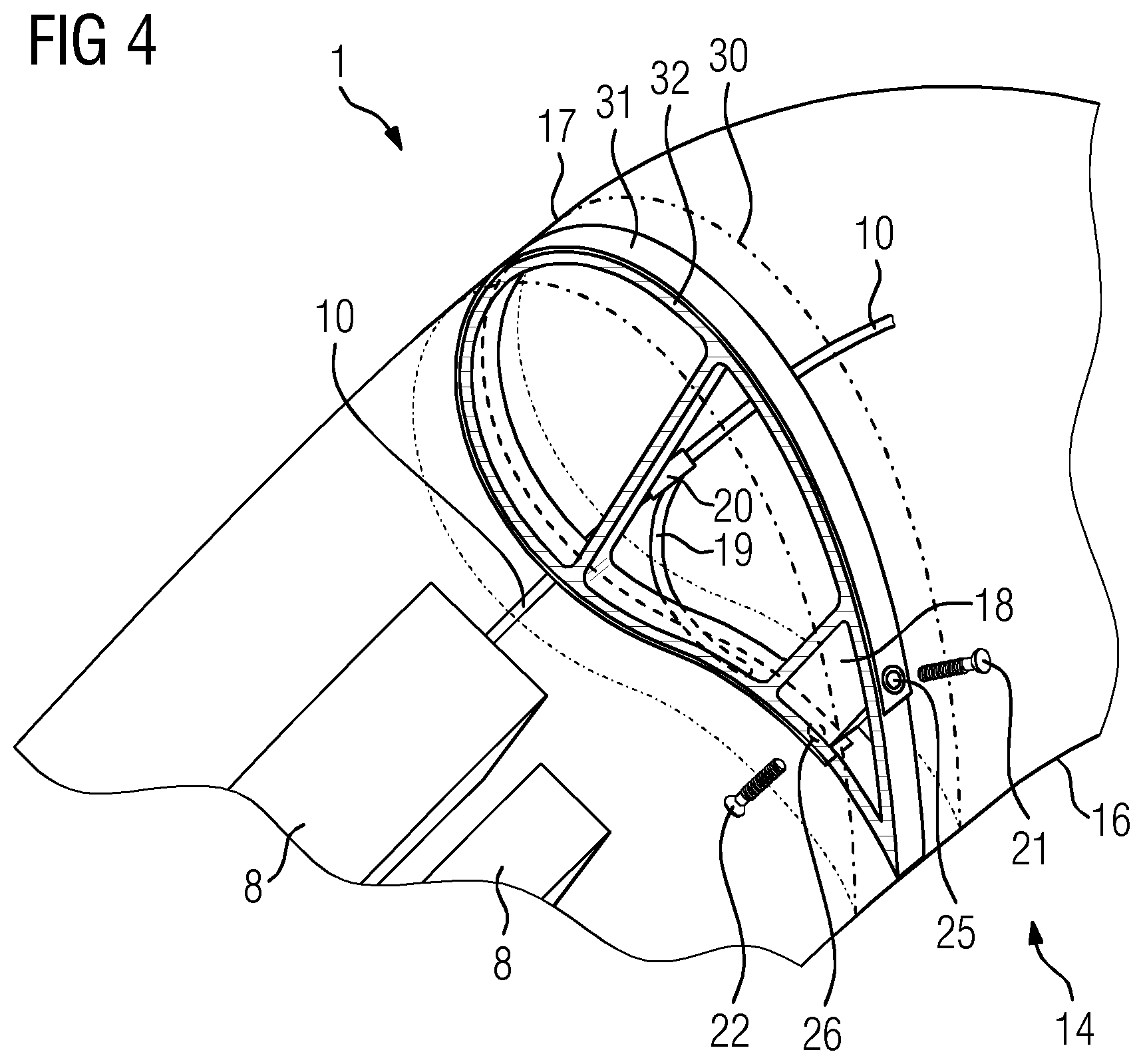 Patent US12104577 Figure 4 – Blade for a wind turbine and wind turbine