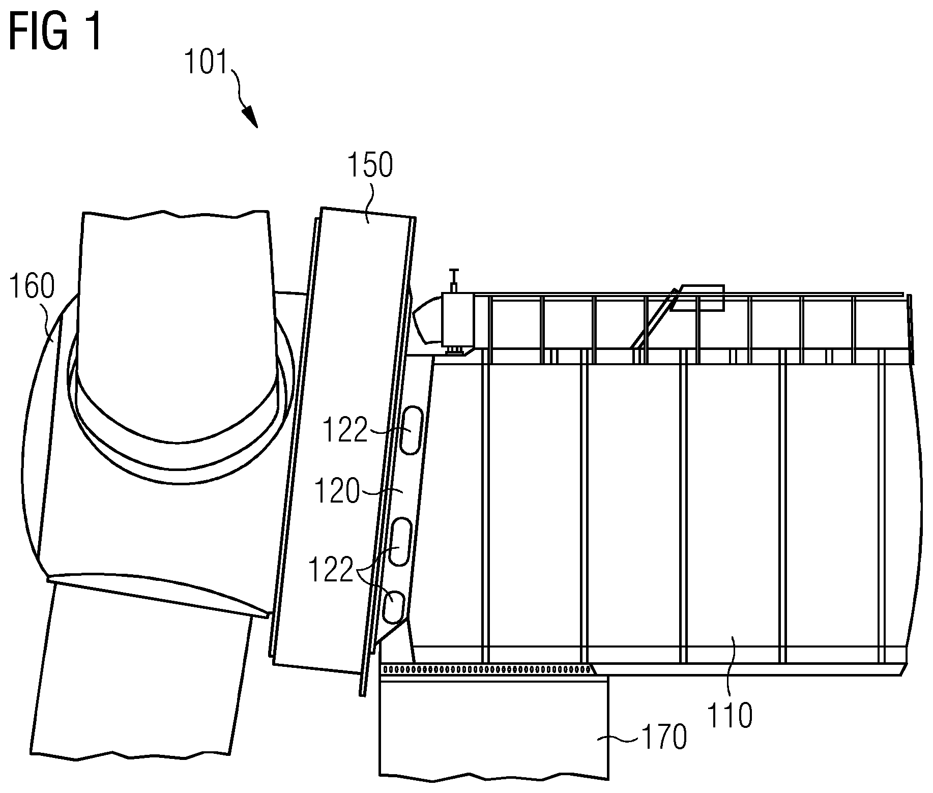 Patent US12104579 Figure 1 – Wind turbine canopy with cooling fluid outlet