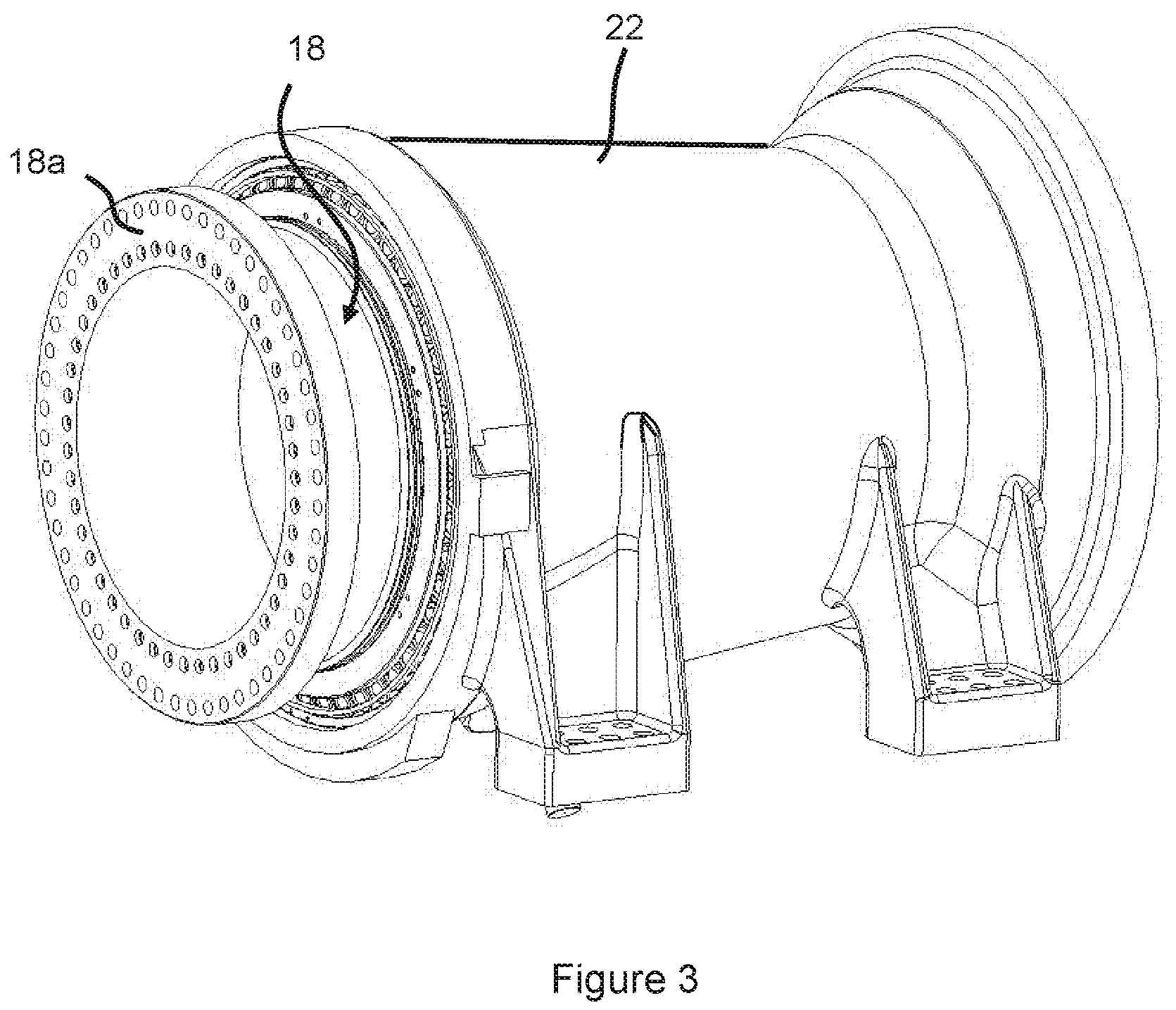 Patent US12104580 Figure 3 – Main bearing housing of a wind turbine