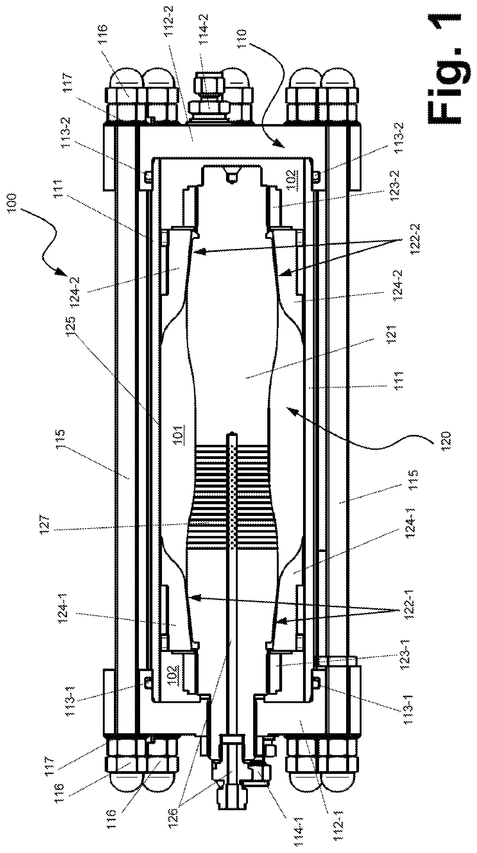 Patent US12104586 Figure 1 – High-pressure compressor and system with a high-pressure compressor