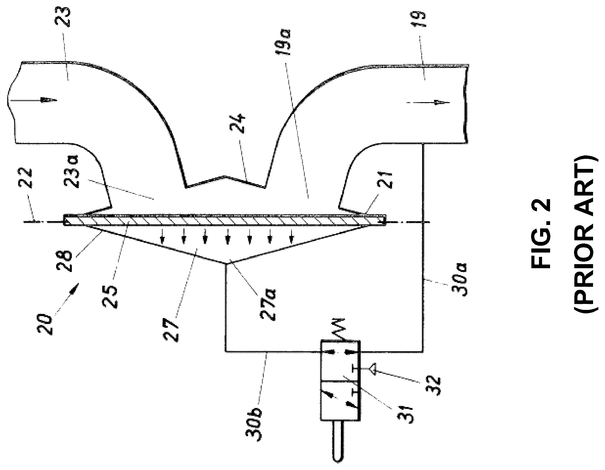 Patent US12104590 Figure 2 – Valve for dental suction systems