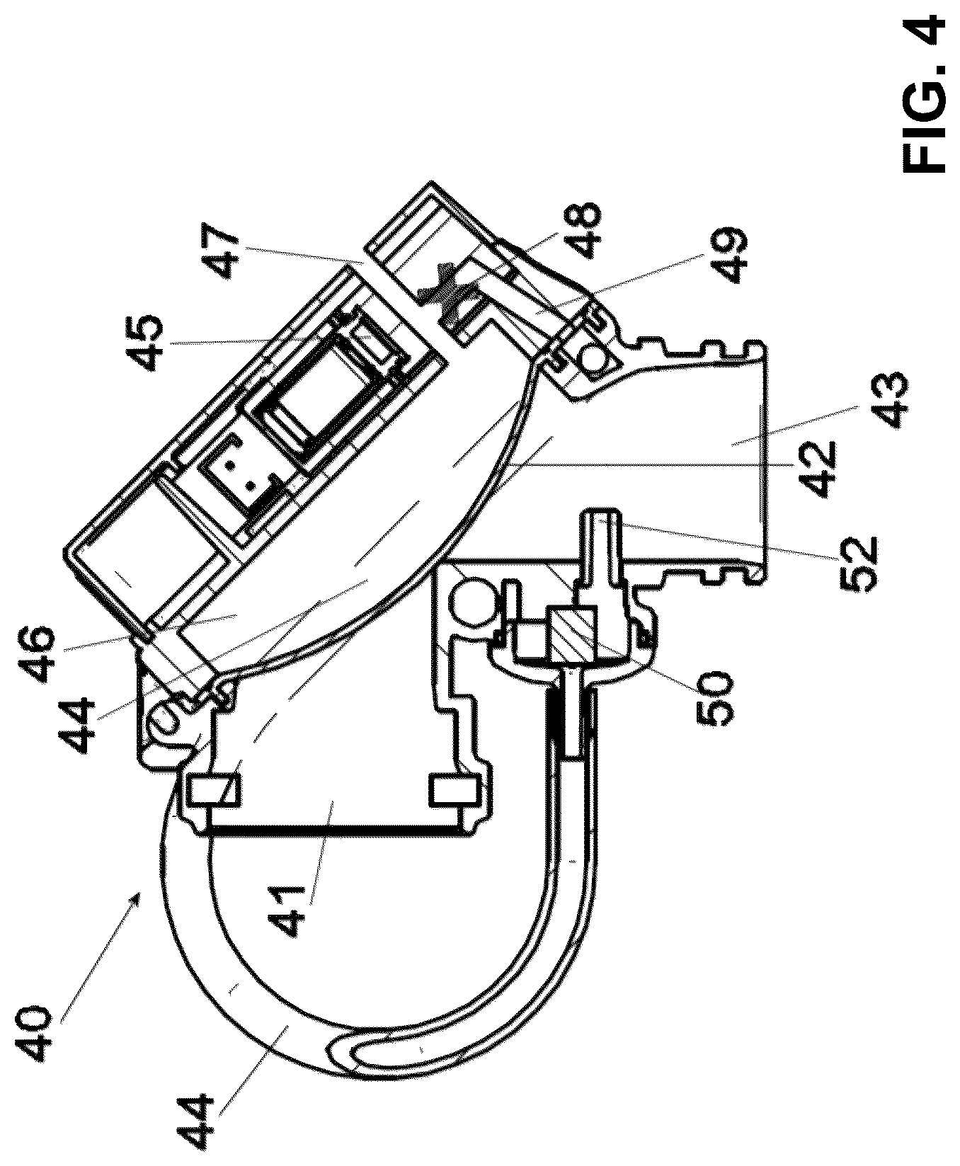 Patent US12104590 Figure 4 – Valve for dental suction systems