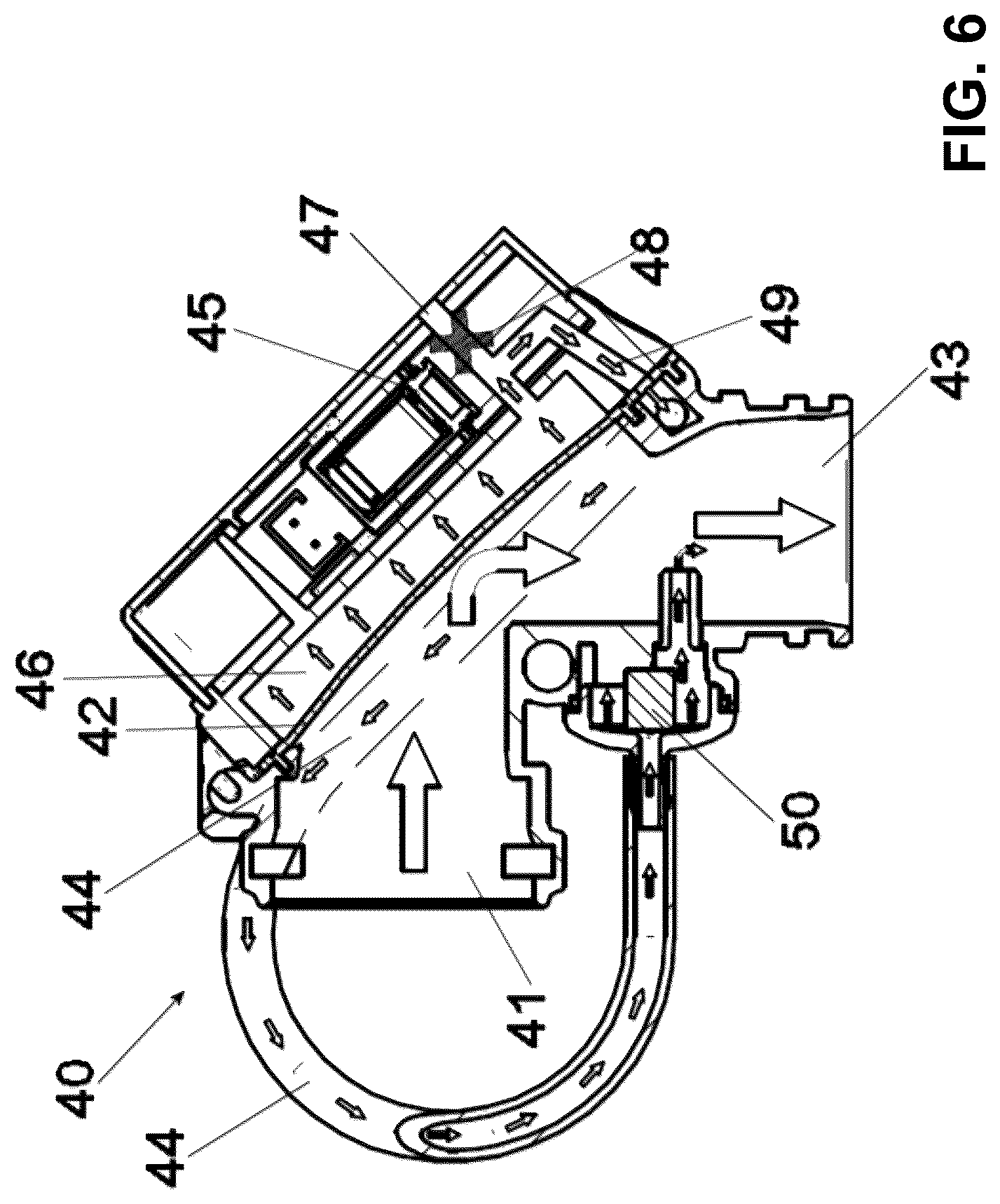 Patent US12104590 Figure 6 – Valve for dental suction systems