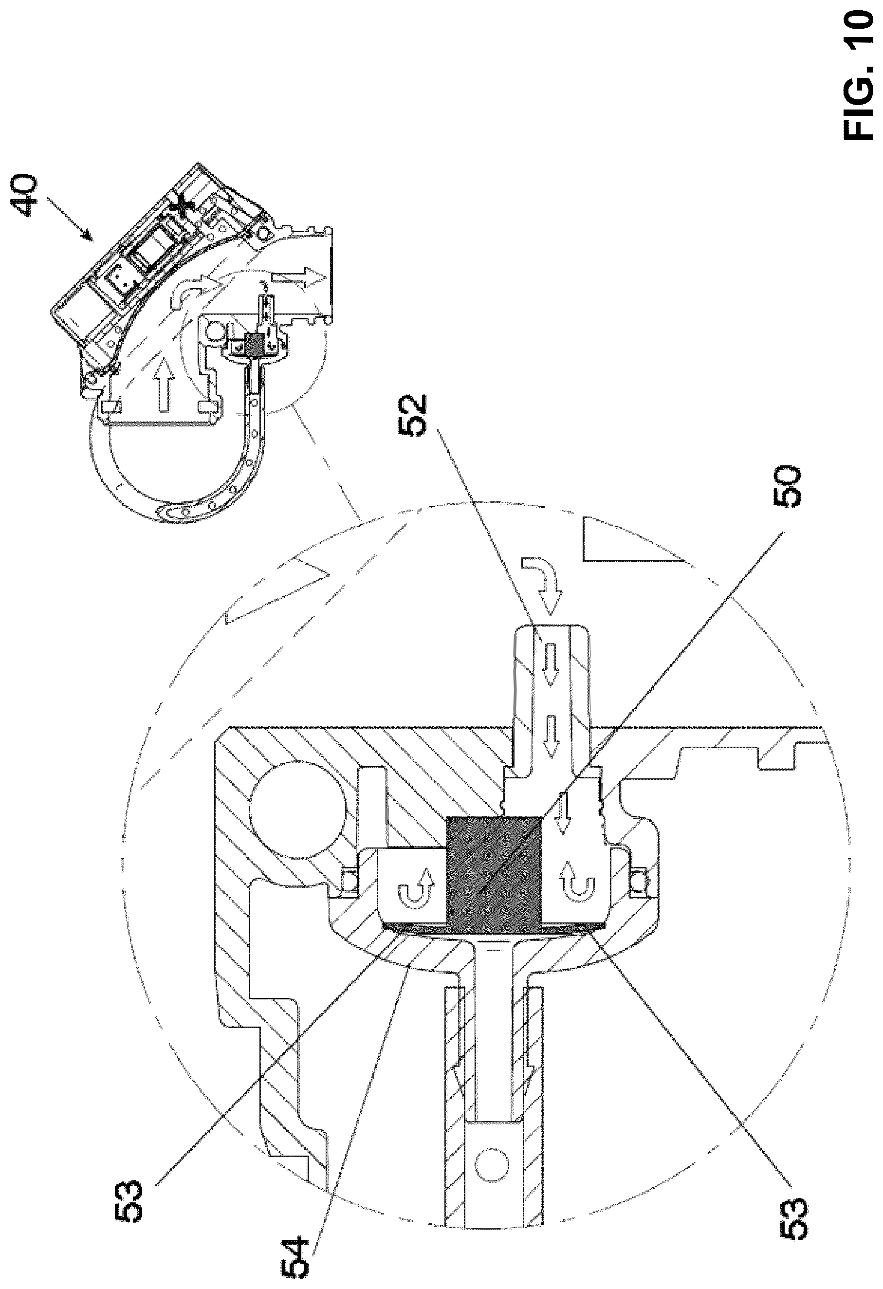 Patent US12104590 Figure 10 – Valve for dental suction systems