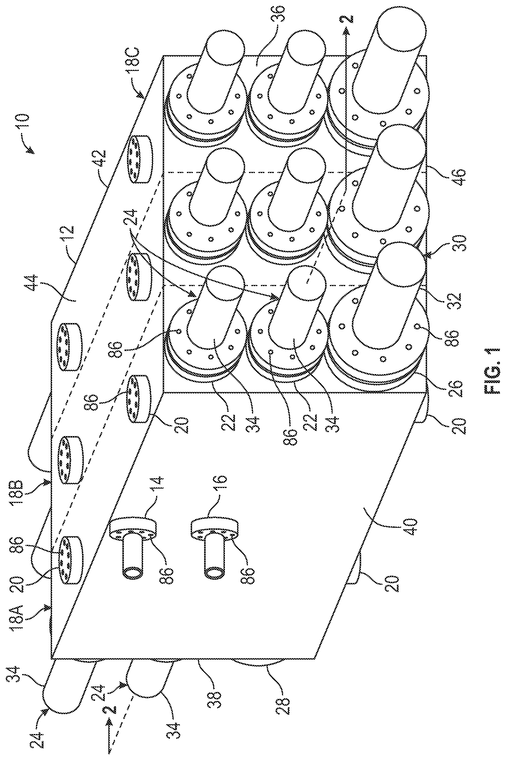 Patent US12104591 Figure 1 – Fluid pump assembly