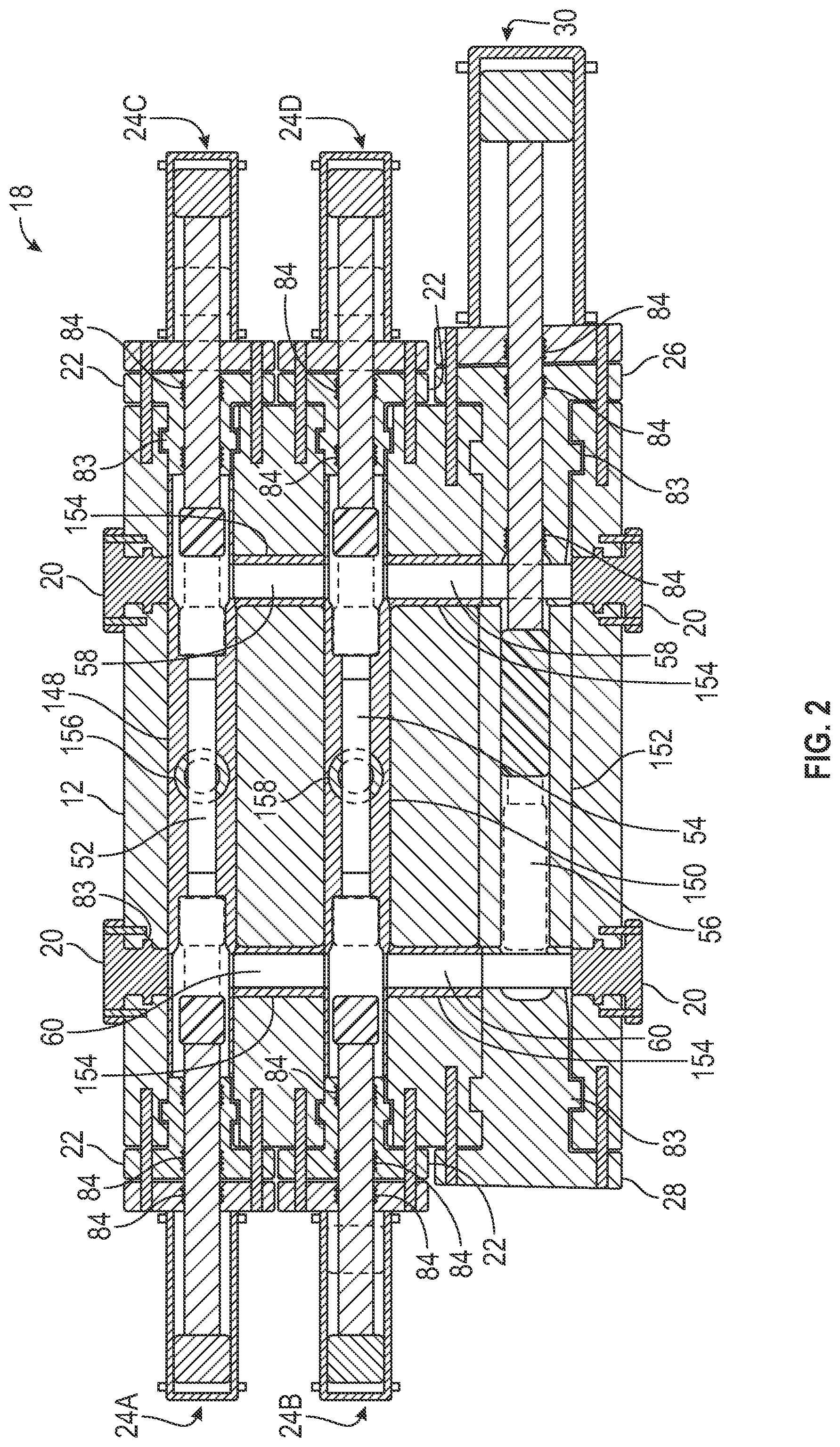 Patent US12104591 Figure 2 – Fluid pump assembly