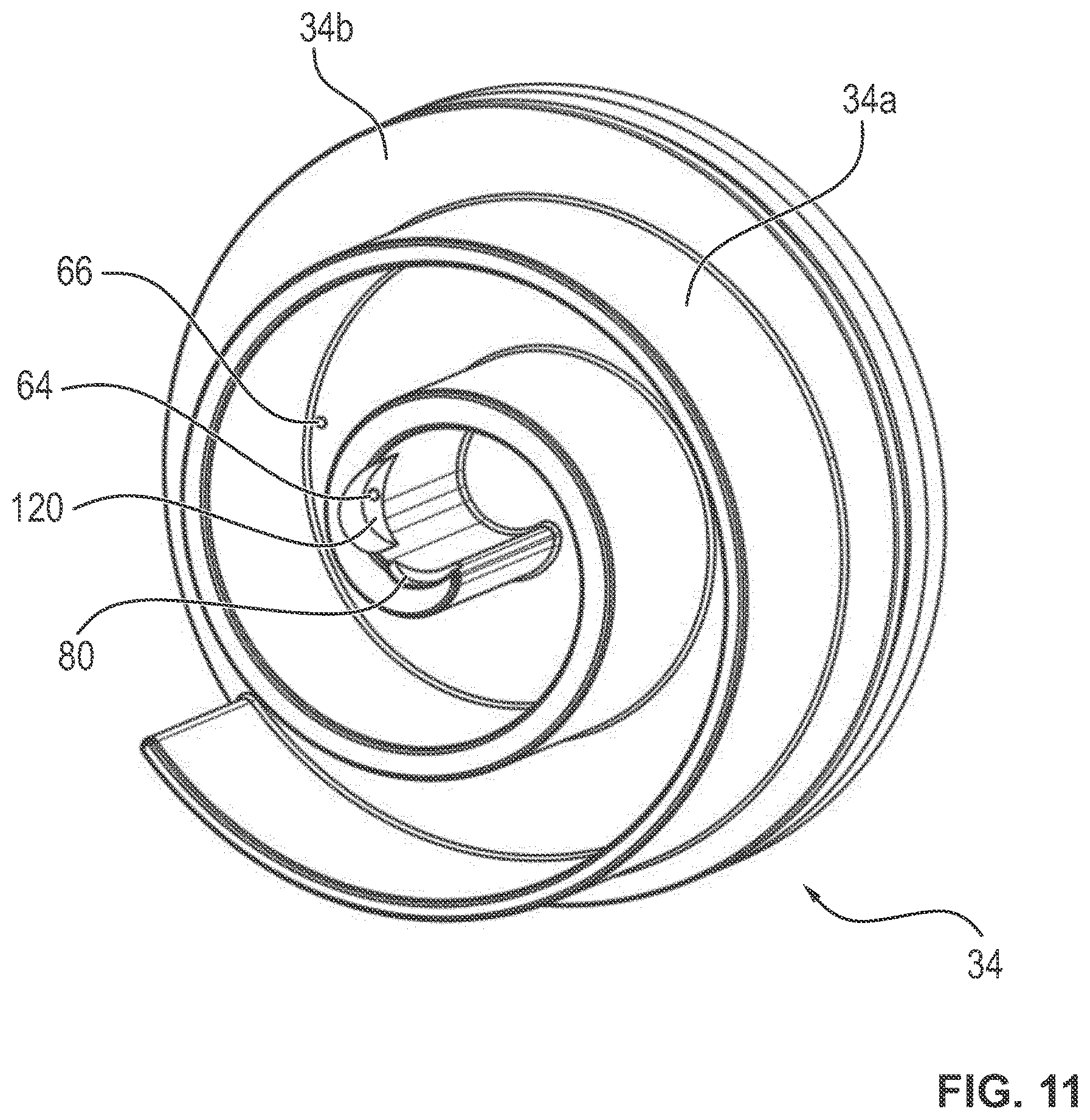 Patent US12104593 Figure 11 – Scroll compressor of an electrical refrigerant drive and electrical refrigerant drive