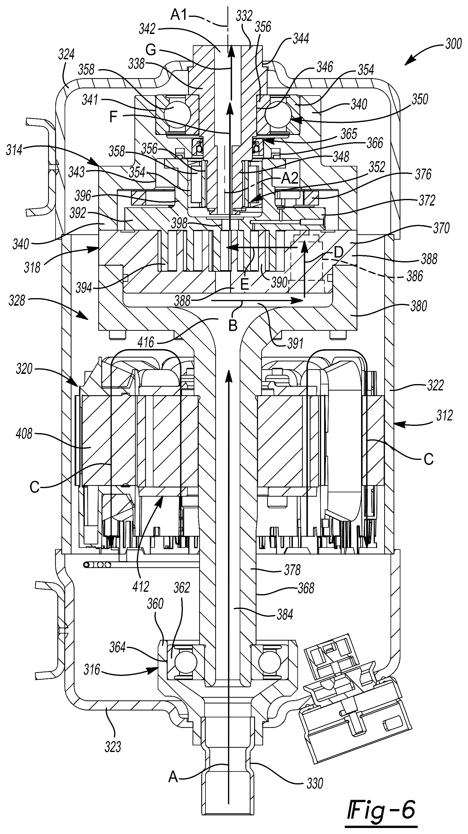 Patent US12104594 Figure 6 – Co-rotating compressor