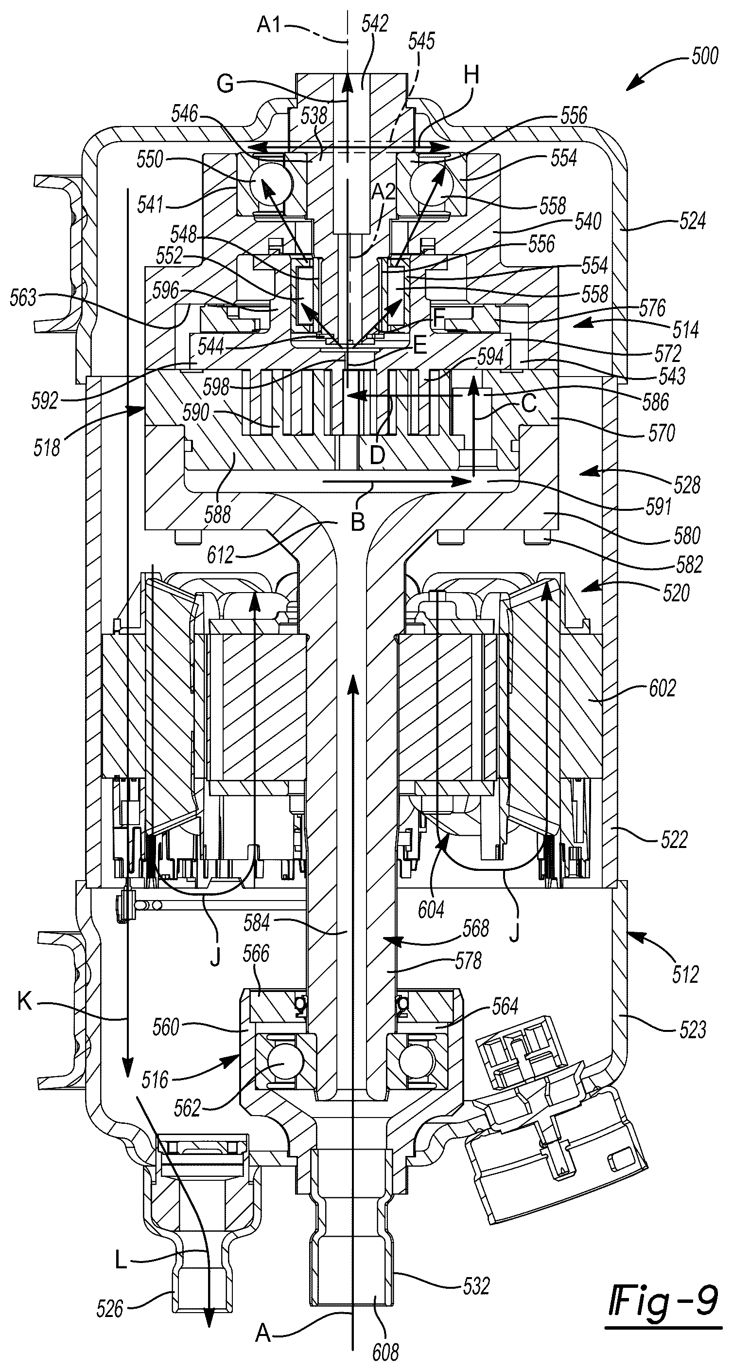 Patent US12104594 Figure 9 – Co-rotating compressor