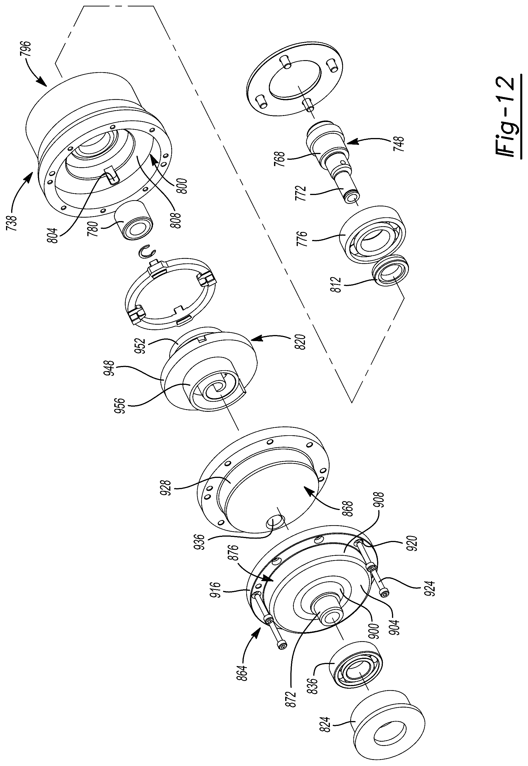 Patent US12104594 Figure 12 – Co-rotating compressor