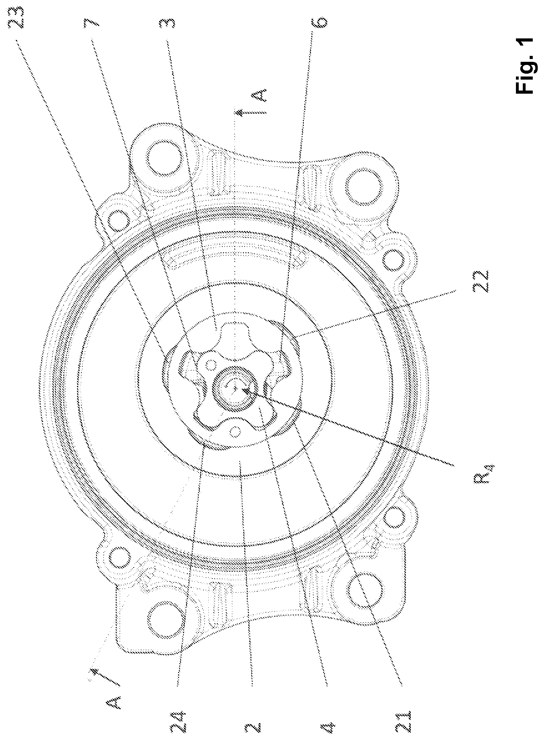 Patent US12104595 Figure 1 – Pressure pockets on the hollow wheel