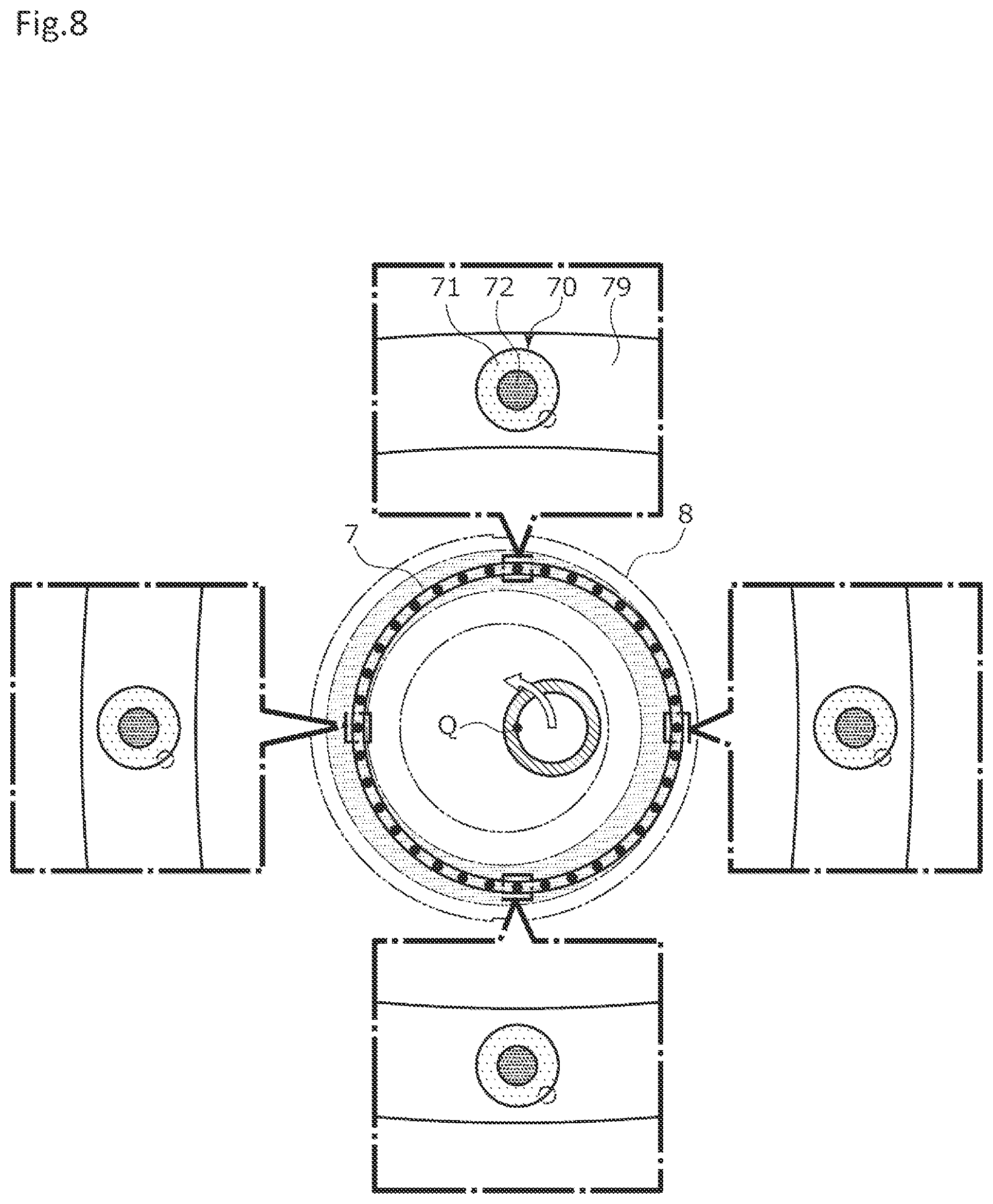 Patent US12104598 Figure 8 – Eccentric sliding assembly with a plurality of dynamic pressure generation mechanisms