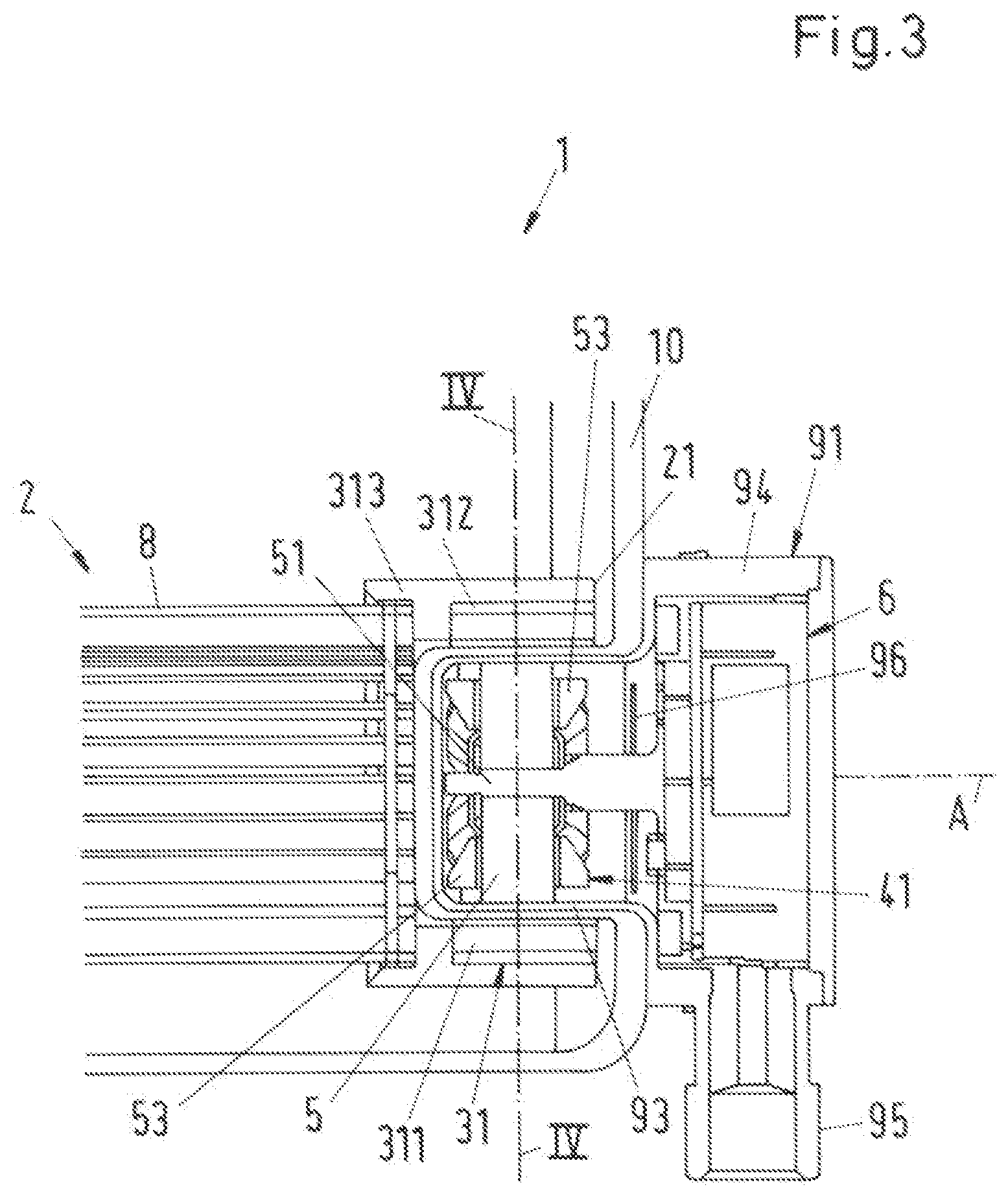 Patent US12104602 Figure 3 – Cross-flow fan