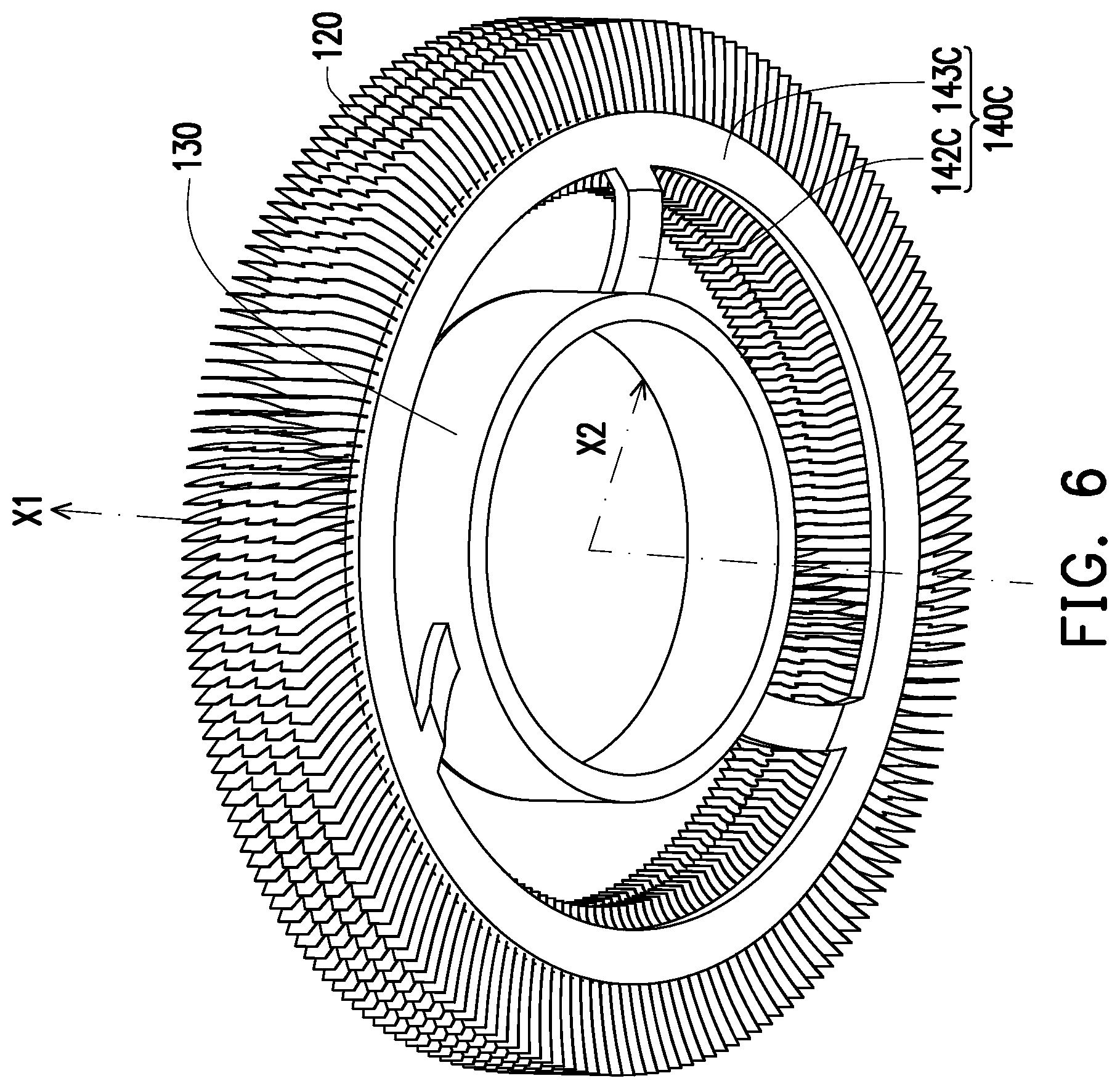 Patent US12104603 Figure 5 – Centrifugal heat dissipation fan