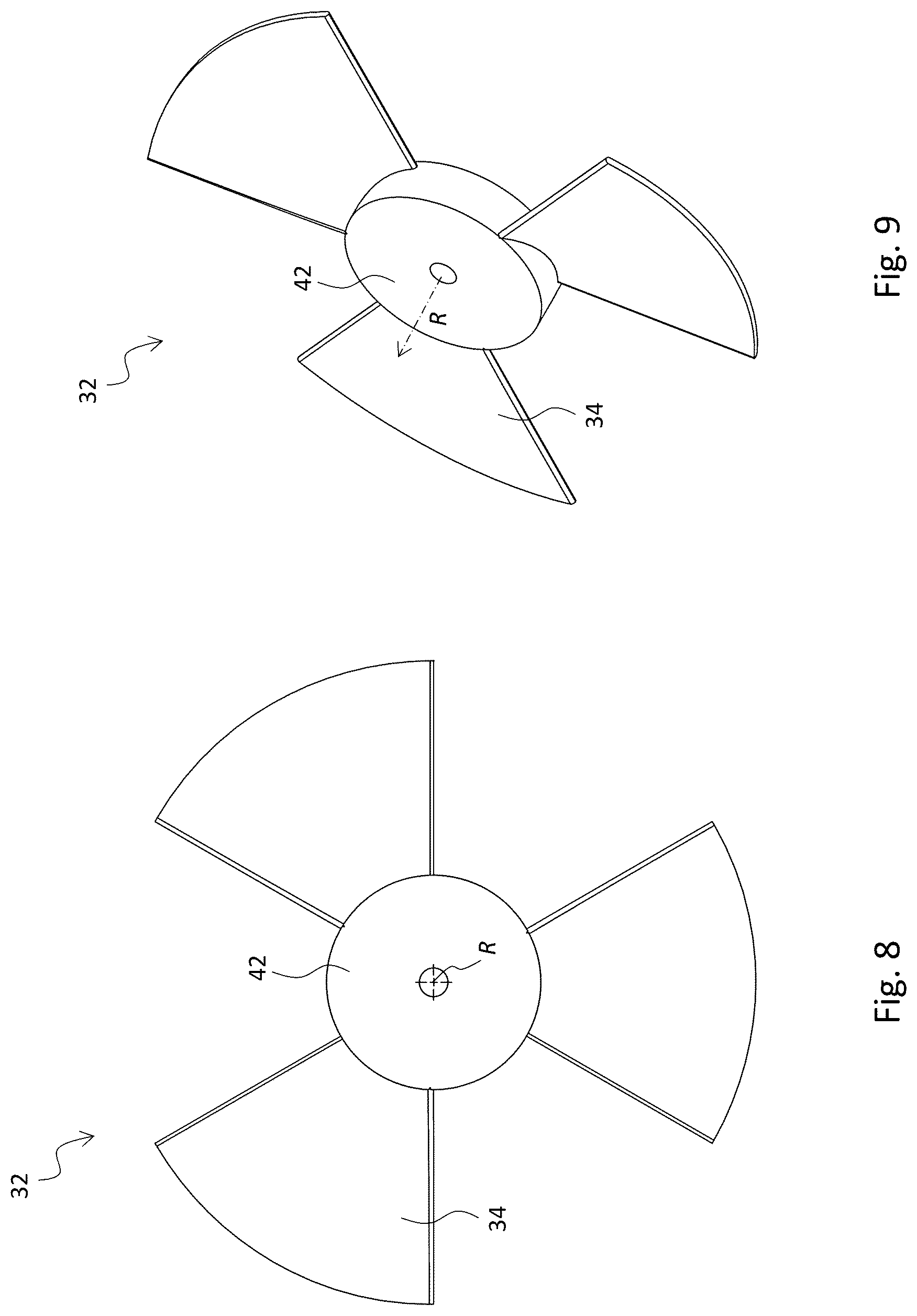 Patent US12104605 Figure 5 – Rotor and axial ventilator comprising an accessory axial fan