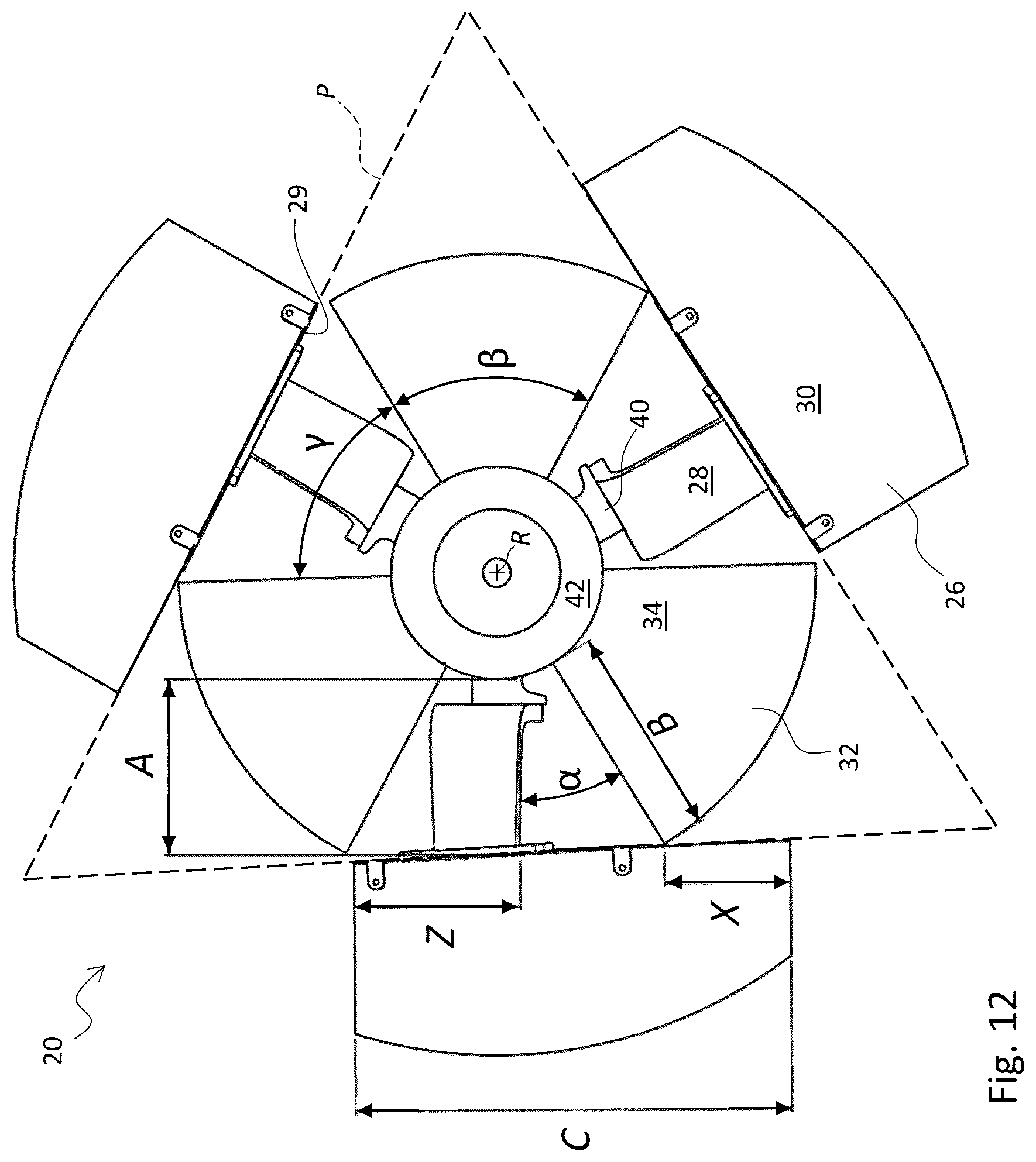 Patent US12104605 Figure 7 – Rotor and axial ventilator comprising an accessory axial fan