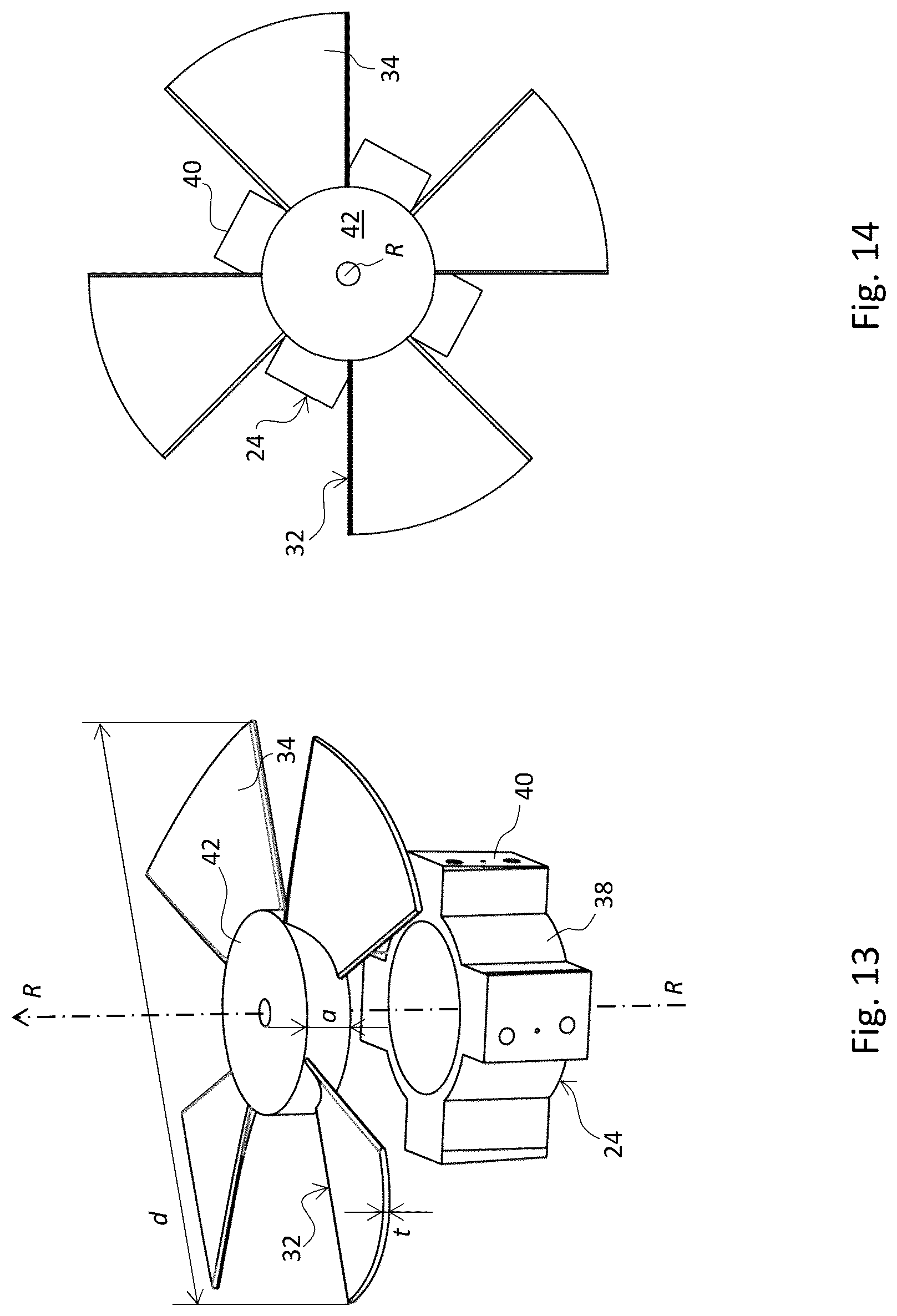 Patent US12104605 Figure 8 – Rotor and axial ventilator comprising an accessory axial fan