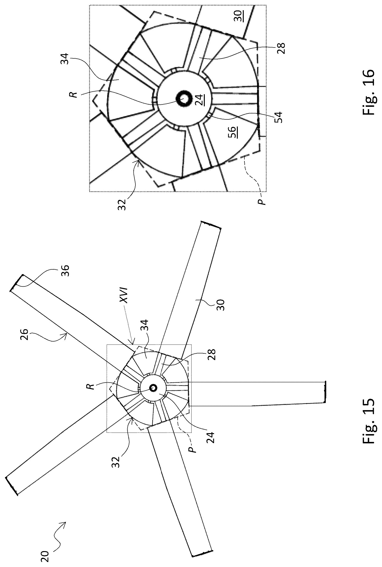 Patent US12104605 Figure 9 – Rotor and axial ventilator comprising an accessory axial fan