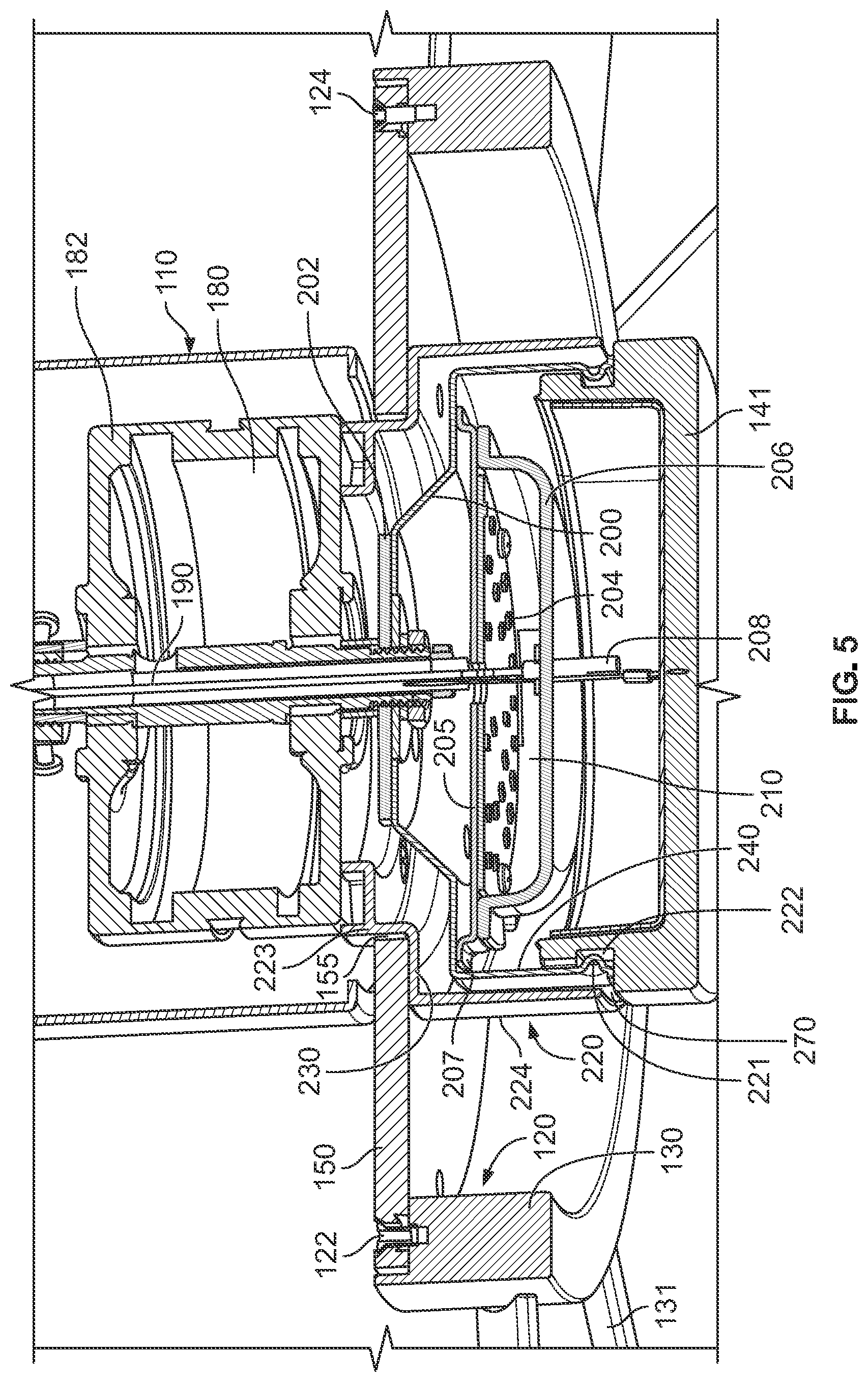 Patent US12104607 Figure 5 – Fan with a translucent blade support
