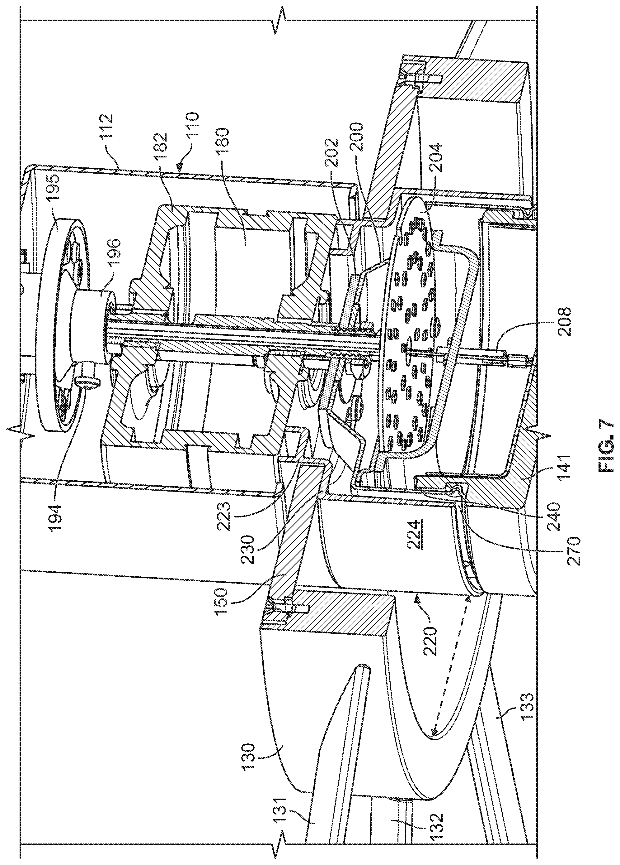 Patent US12104607 Figure 7 – Fan with a translucent blade support