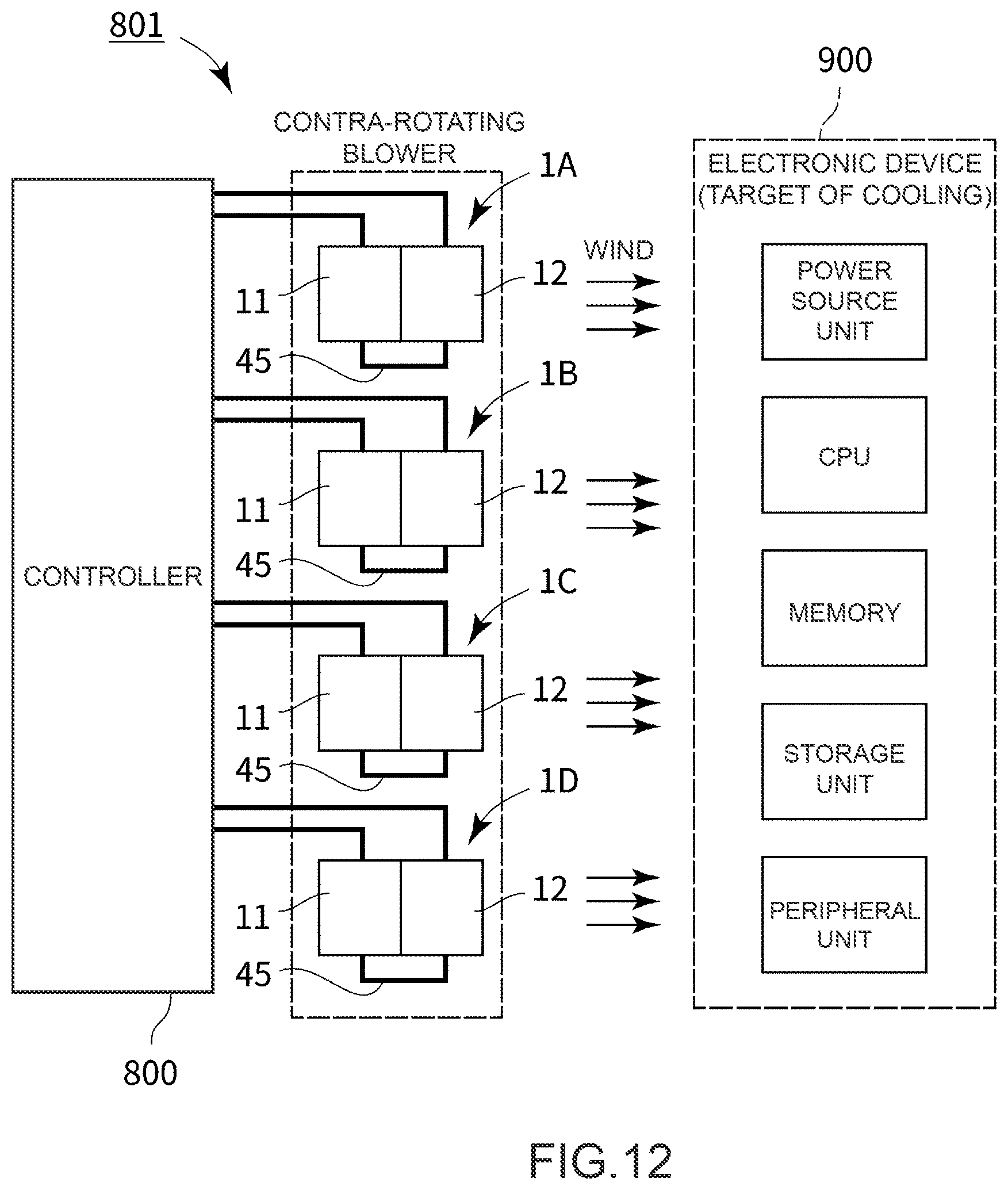Patent US12104609 Figure 12 – Blower device