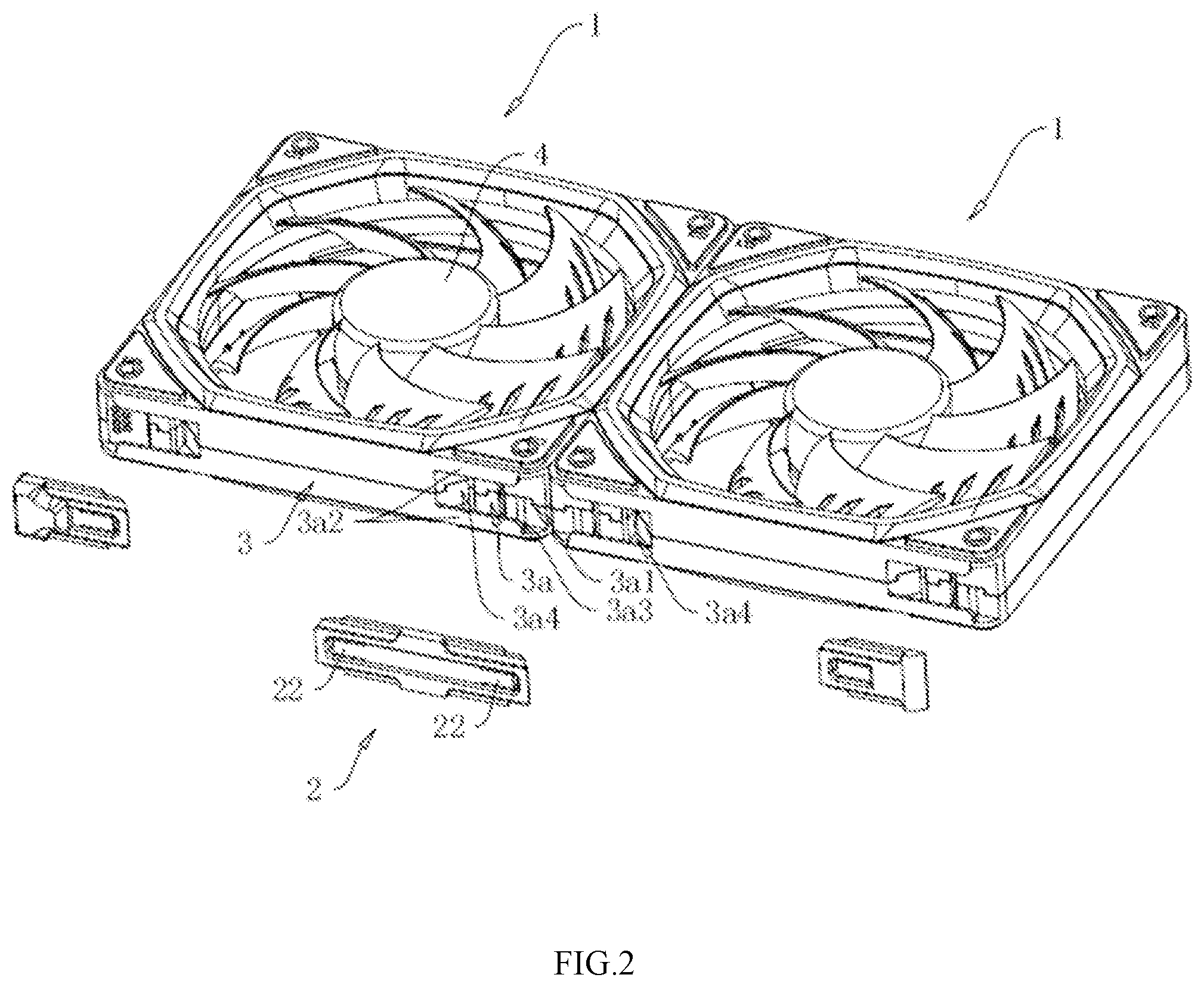 Patent US12104610 Figure 2 – Combined fan structure