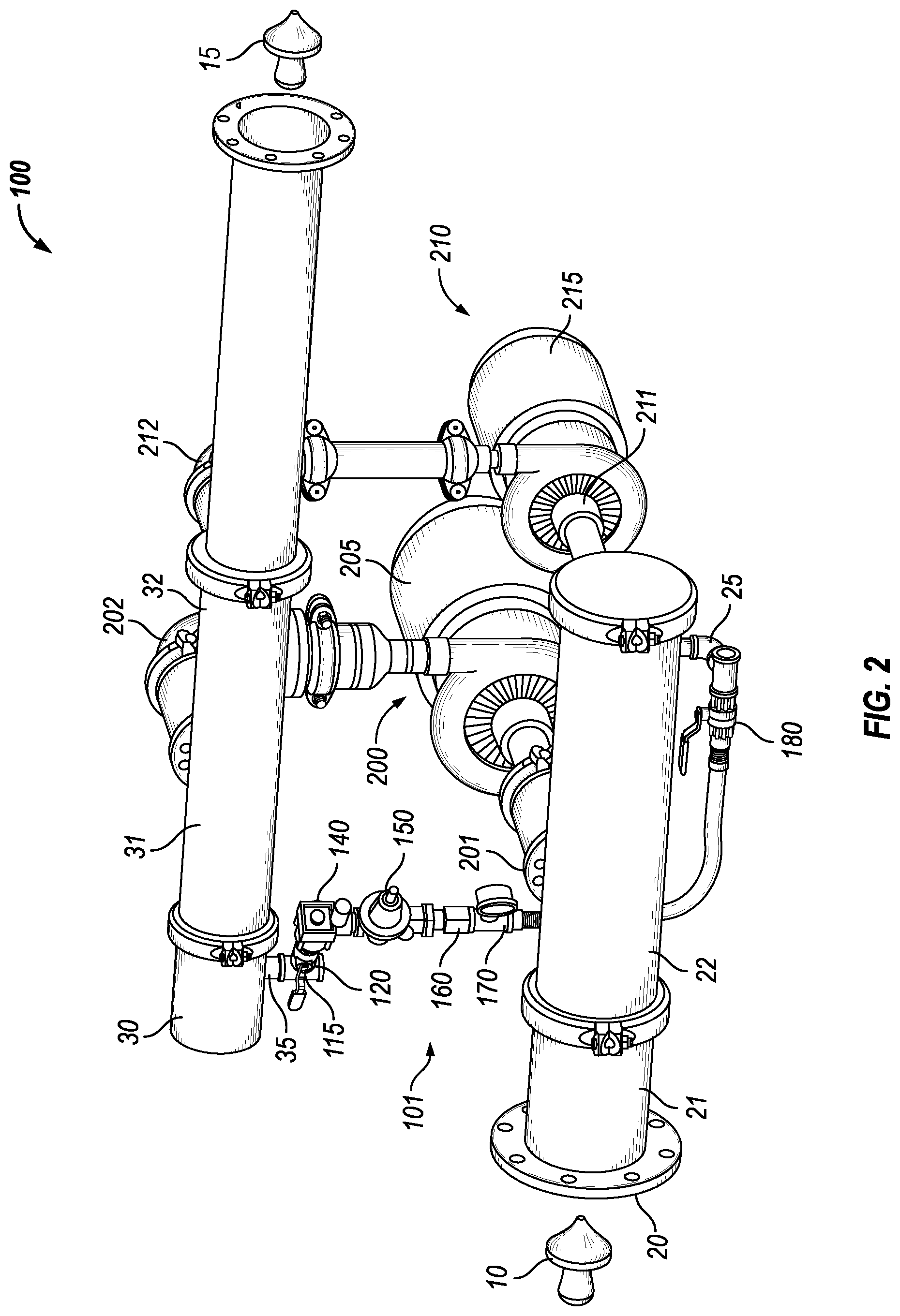 Patent US12104612 Figure 2 – Systems and methods for maintaining the prime of a pump