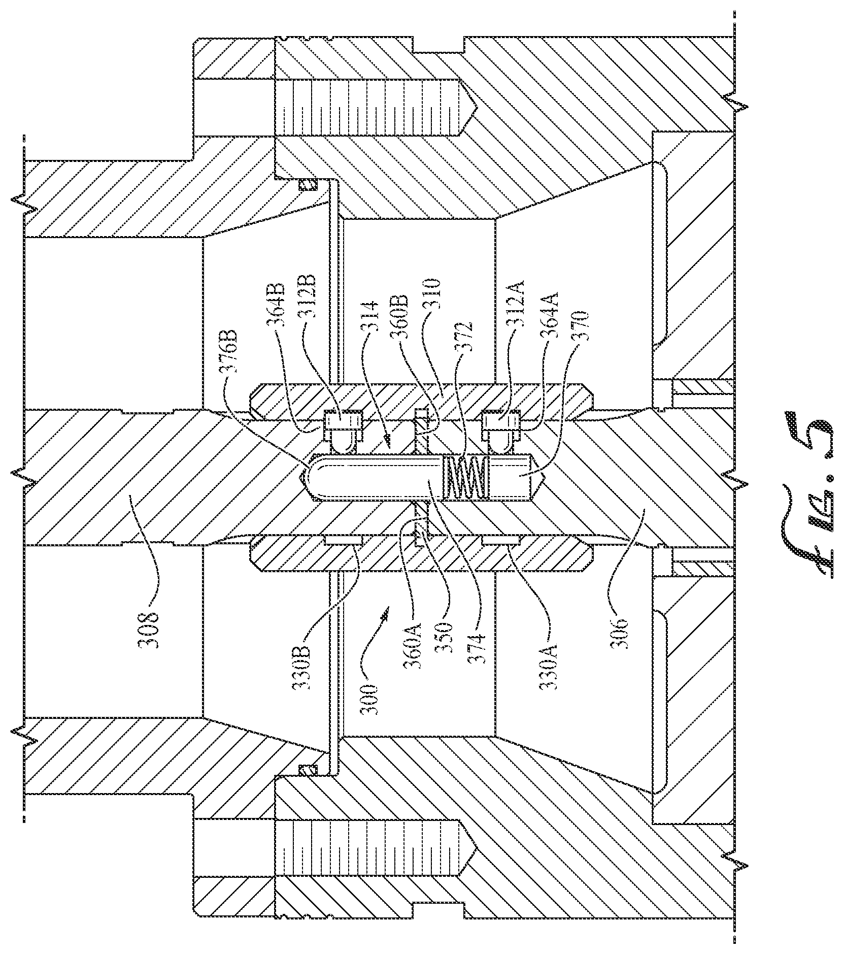 Patent US12104613 Figure 5 – Spring actuated axially locking shaft coupling for bi-directional loading