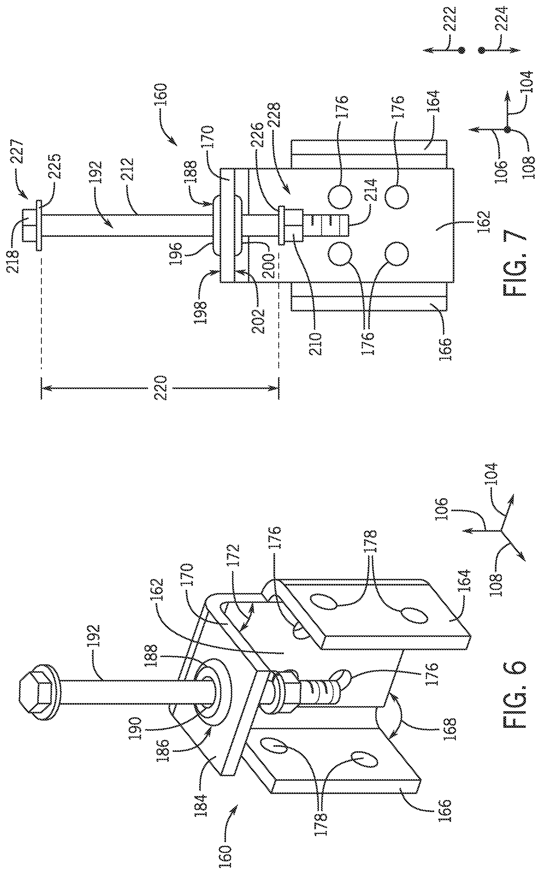 Patent US12104617 Figure 6 – Bracket assembly for an HVAC system