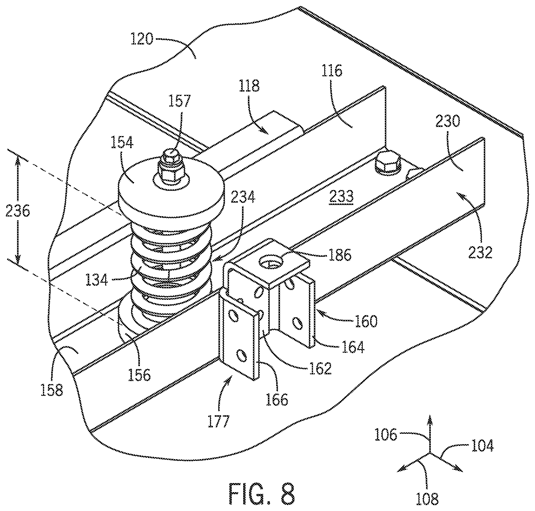 Patent US12104617 Figure 7 – Bracket assembly for an HVAC system