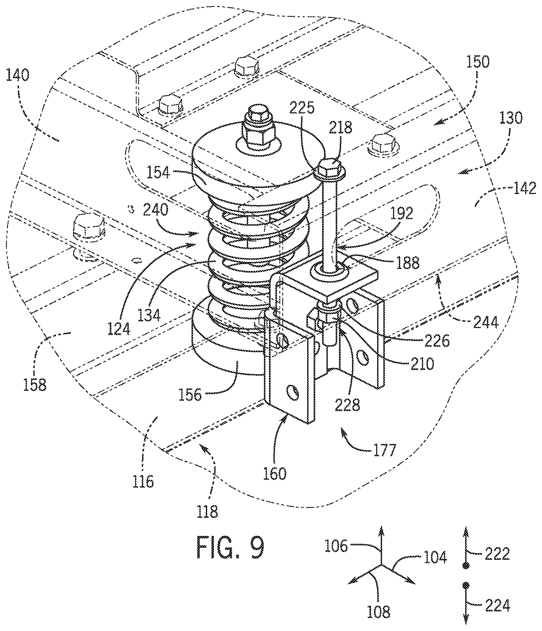 Patent US12104617 Figure 8 – Bracket assembly for an HVAC system