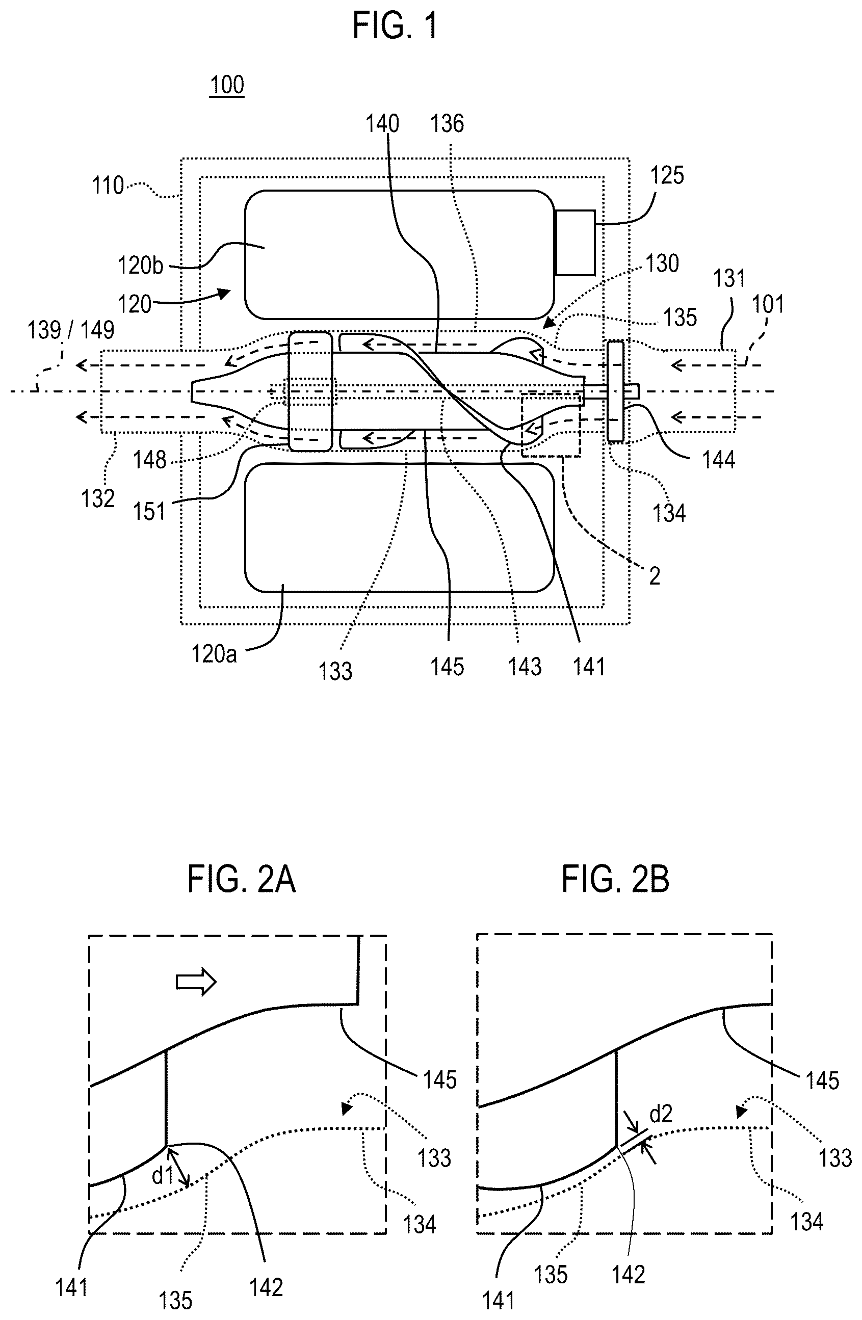 Patent US12104618 Figure 1 – Axial pump with adjustable impeller