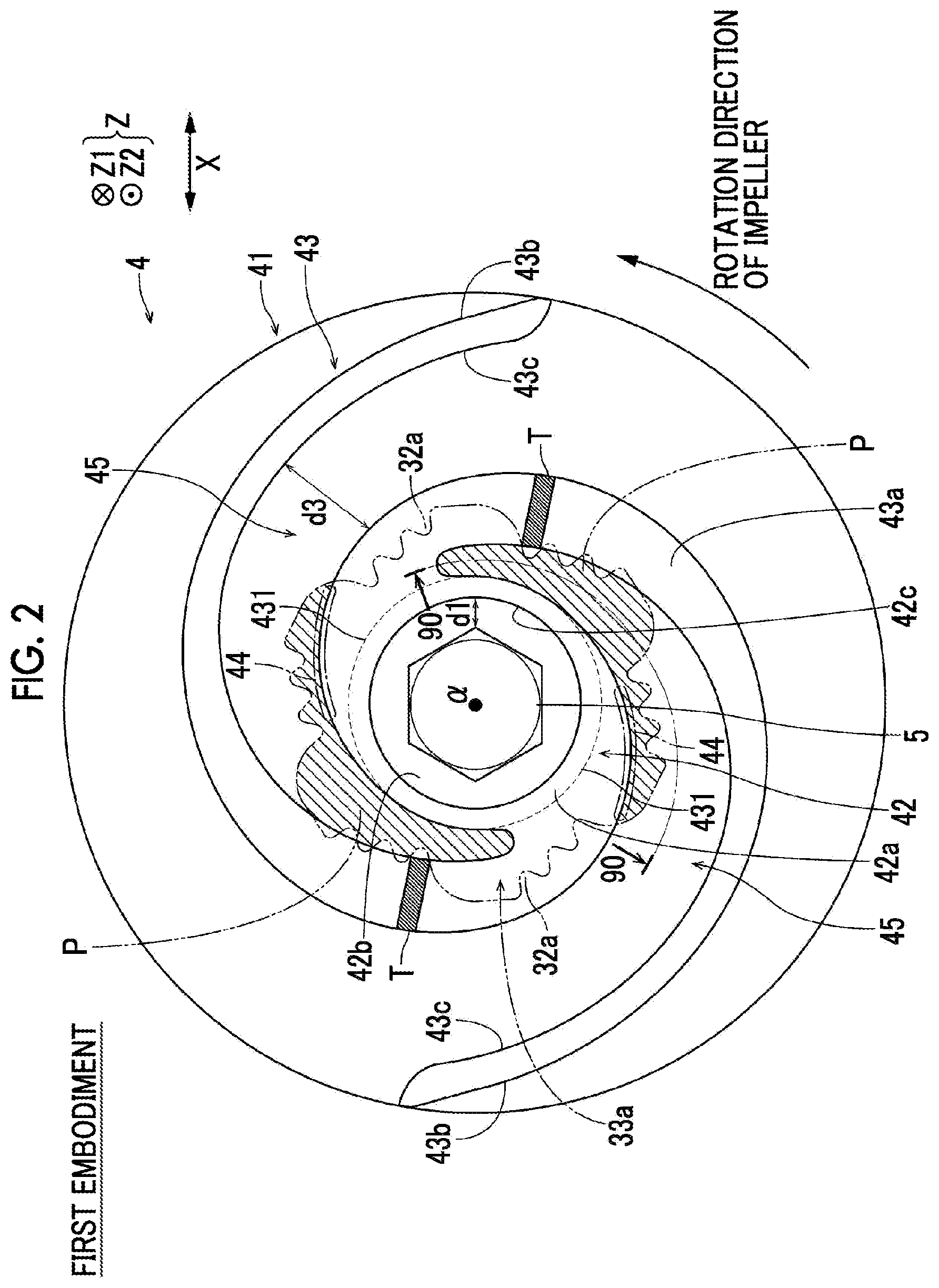 Patent US12104621 Figure 2 – Non-clogging pump