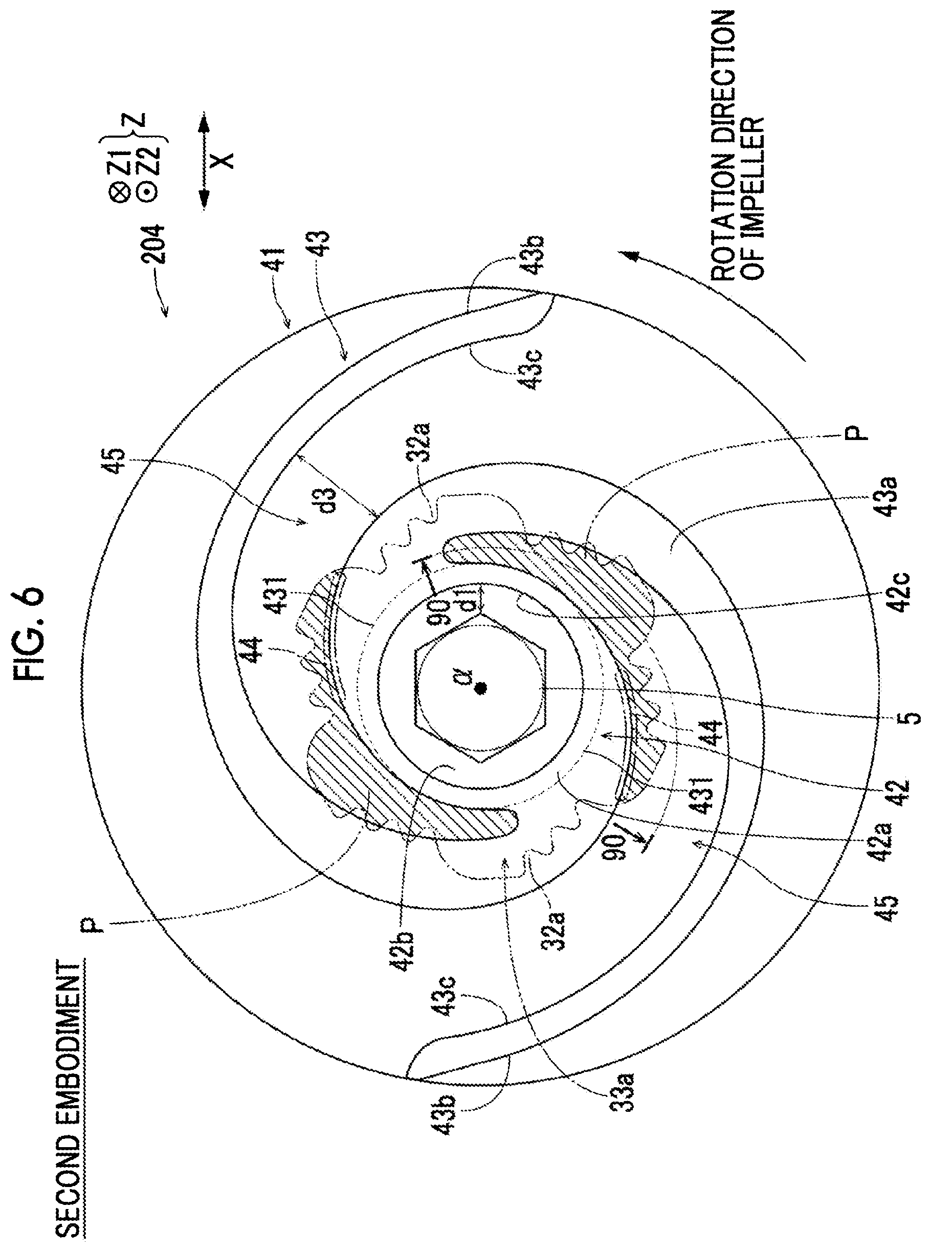 Patent US12104621 Figure 6 – Non-clogging pump