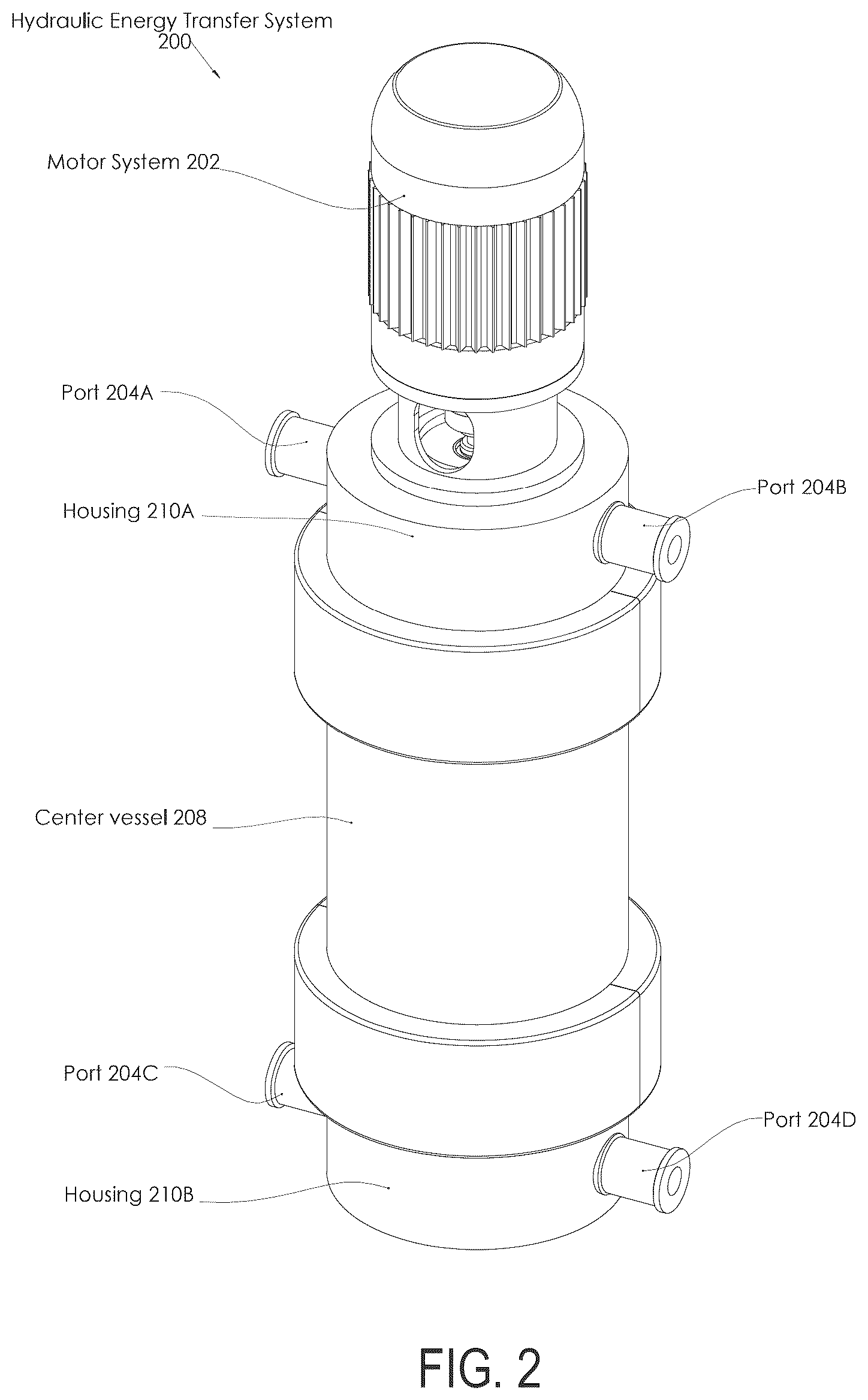 Patent US12104622 Figure 2 – Motorized pressure exchanger with a low-pressure centerbore