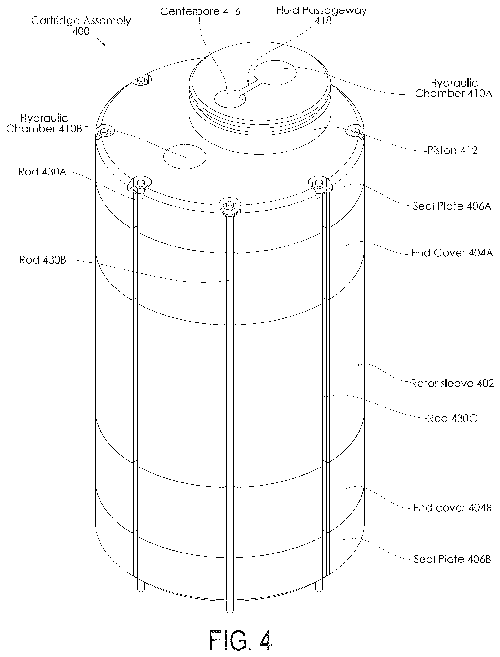 Patent US12104622 Figure 4 – Motorized pressure exchanger with a low-pressure centerbore