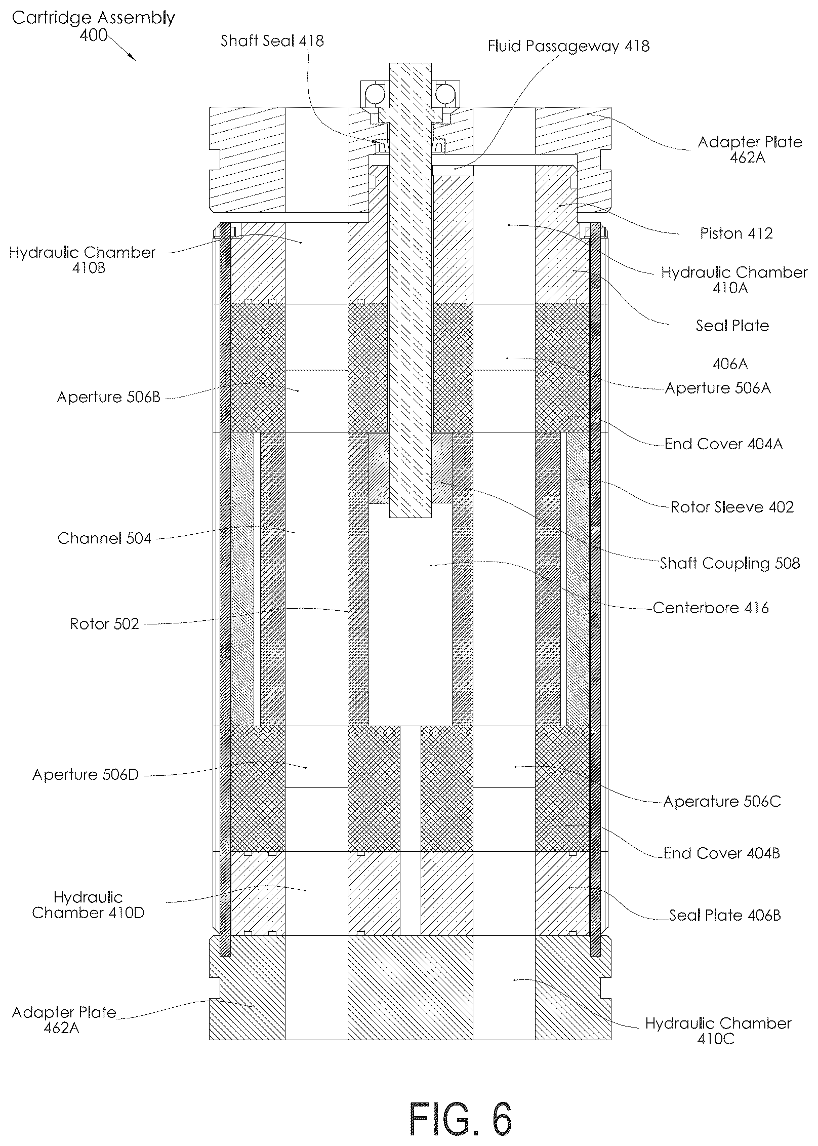 Patent US12104622 Figure 6 – Motorized pressure exchanger with a low-pressure centerbore