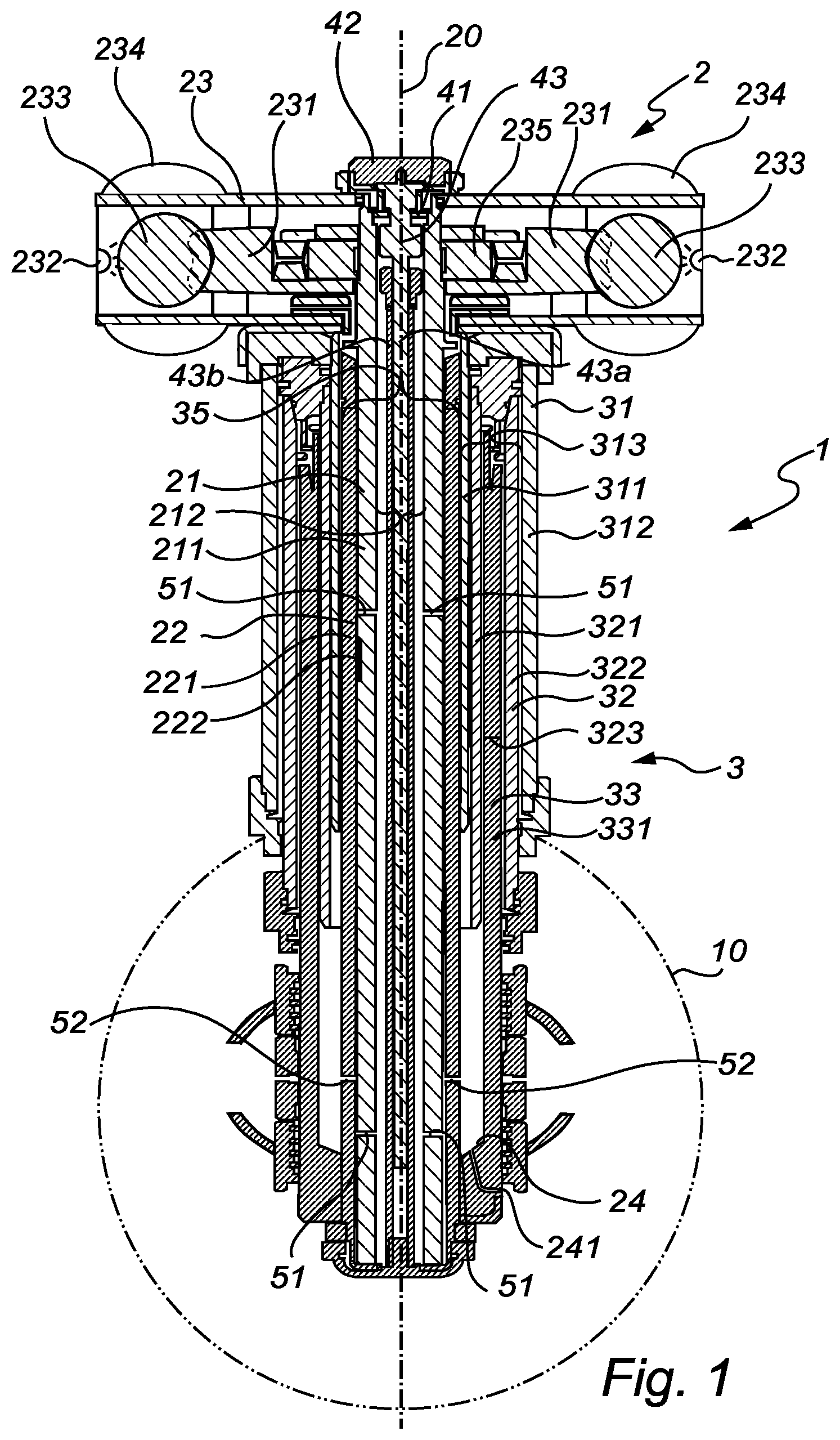 Patent US12104624 Figure 1 – Device and a system for controlling the turning of an object