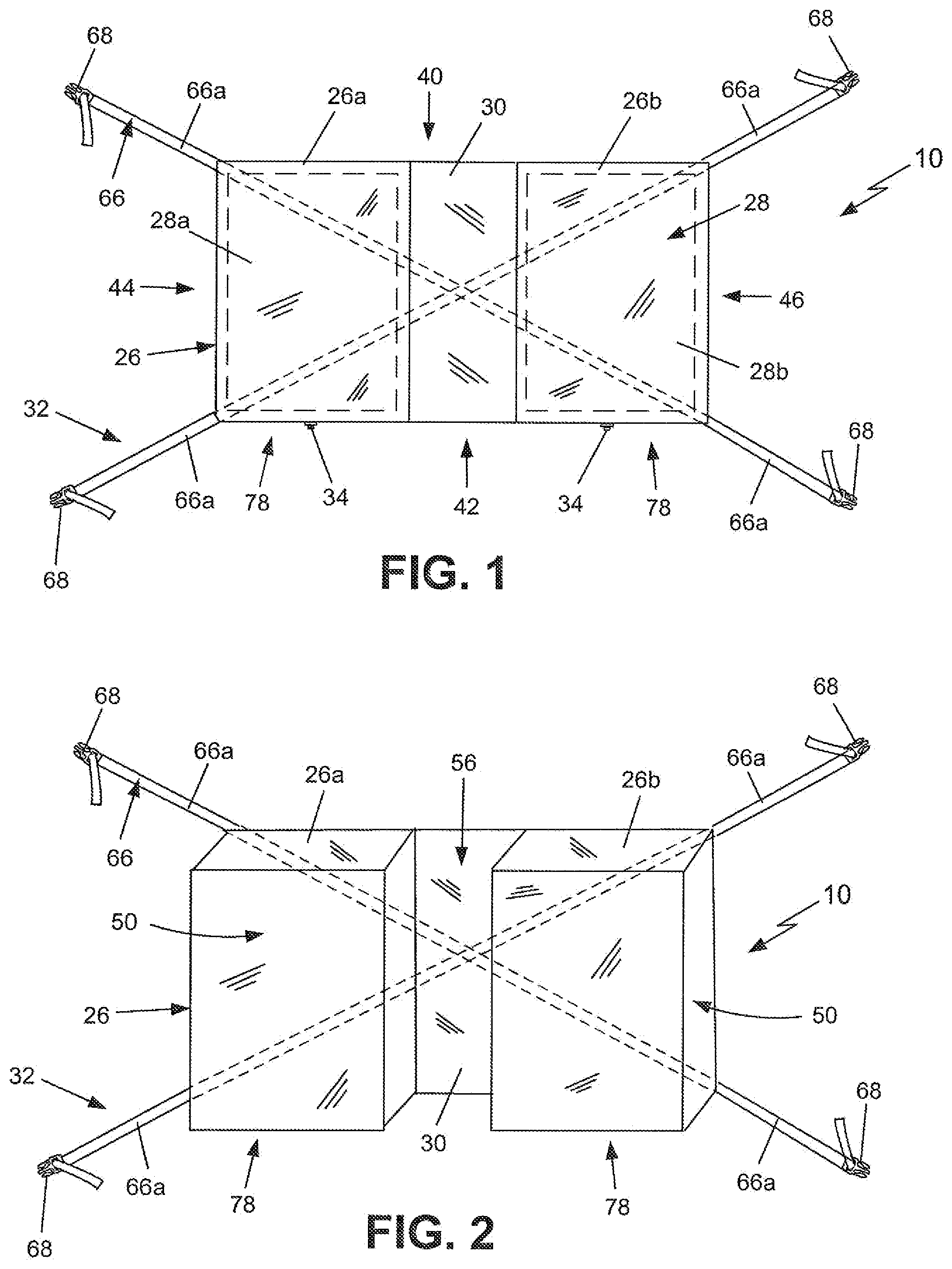 Patent US12104631 Figure 1 – Inflatable clamping apparatus and system for securely supporting an object on an elongated member