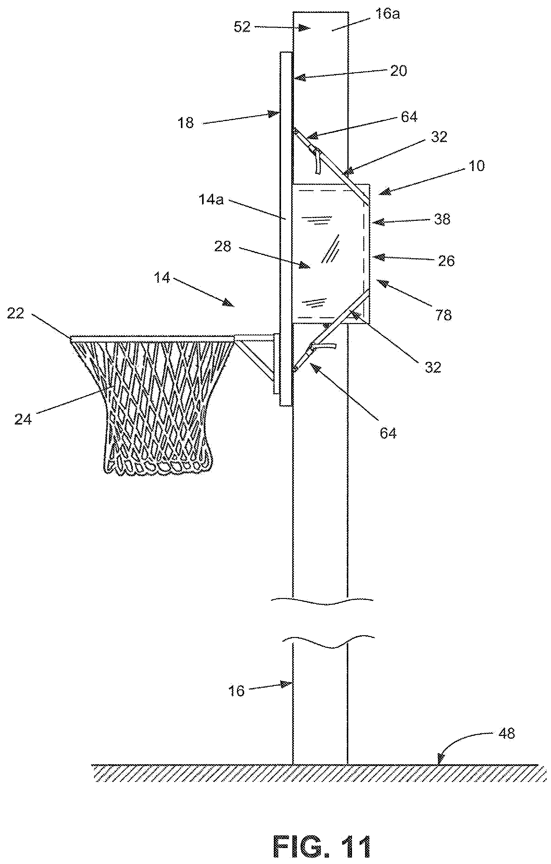 Patent US12104631 Figure 5 – Inflatable clamping apparatus and system for securely supporting an object on an elongated member
