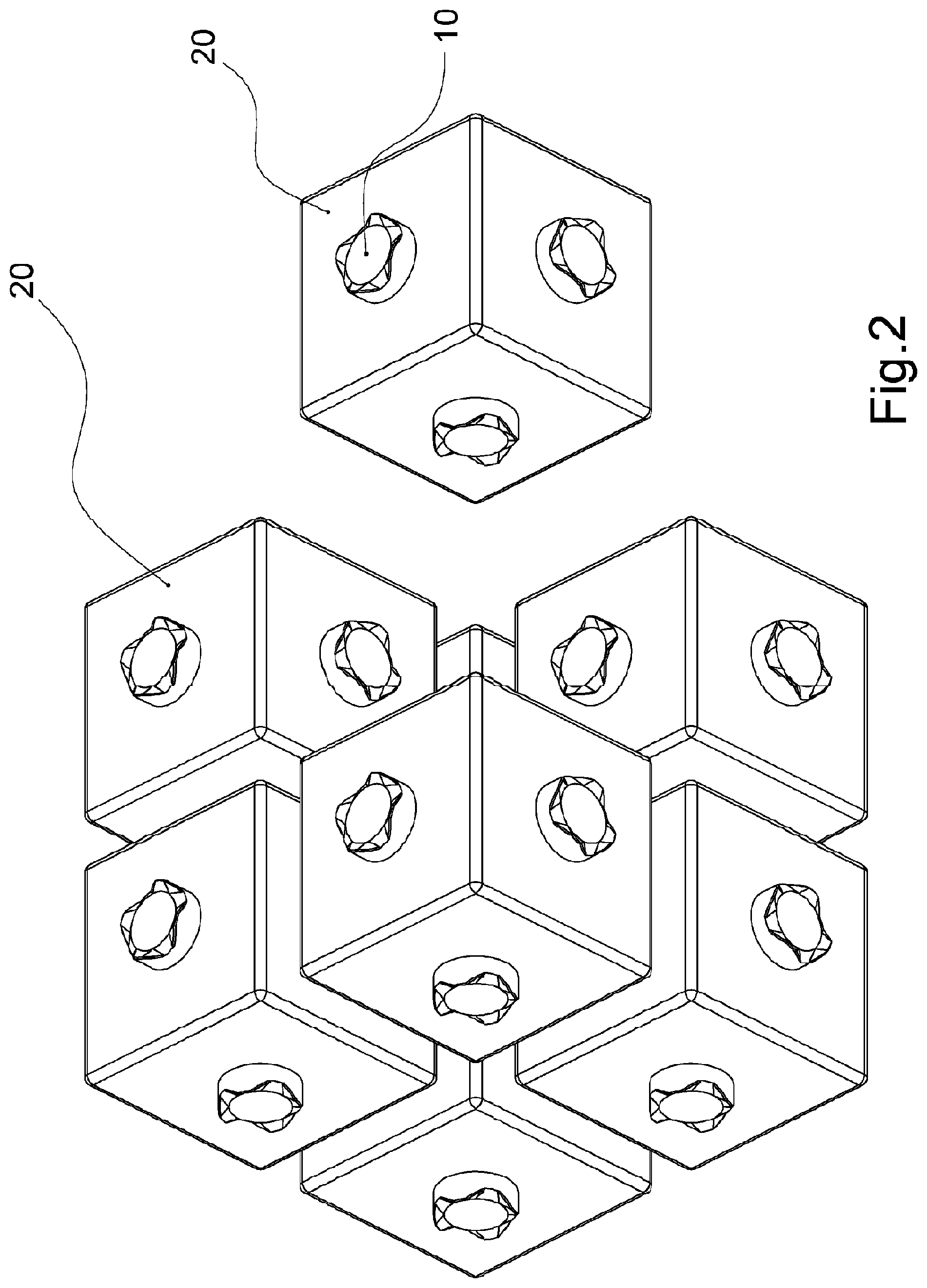 Patent US12104633 Figure 2 – Device and method for androgynous coupling as well as use