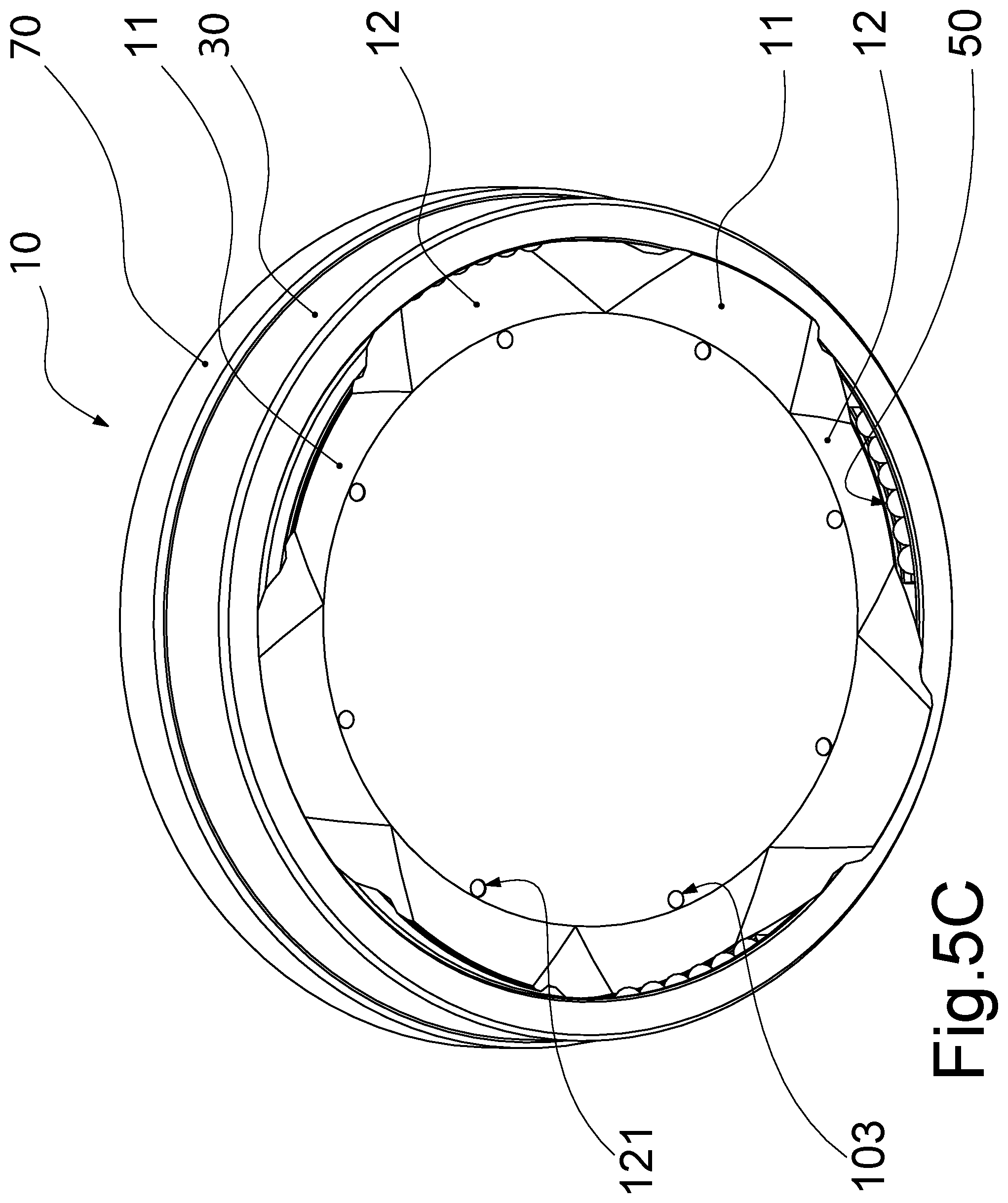 Patent US12104633 Figure 7 – Device and method for androgynous coupling as well as use