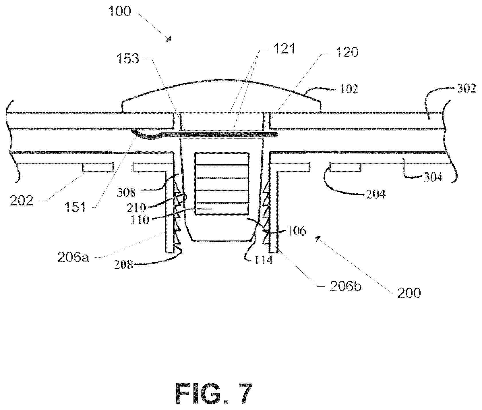 Patent US12104634 Figure 7 – Two-piece fastener